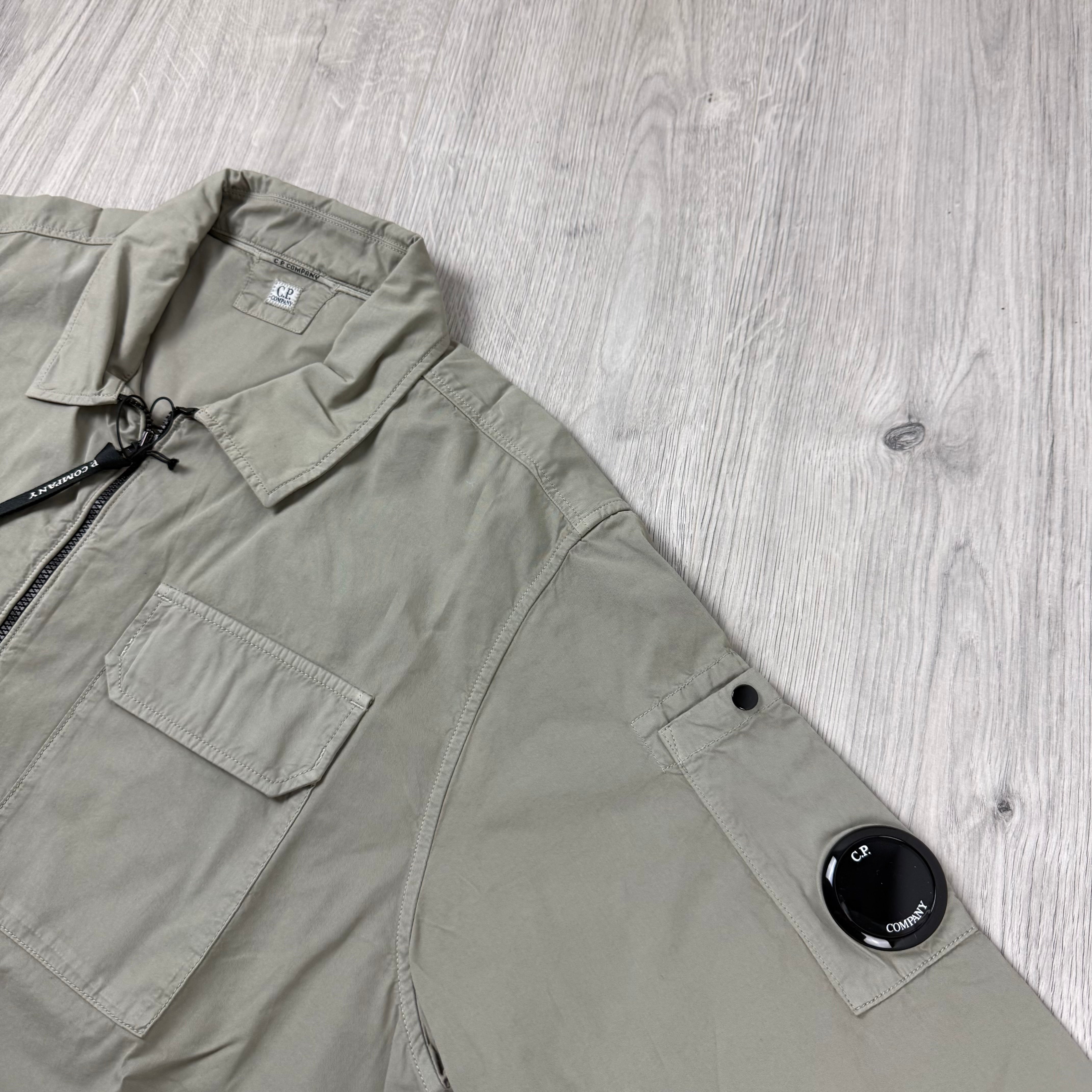 CP Company | Men's Zip Overshirt | Fallen Rock | Outlet Sale