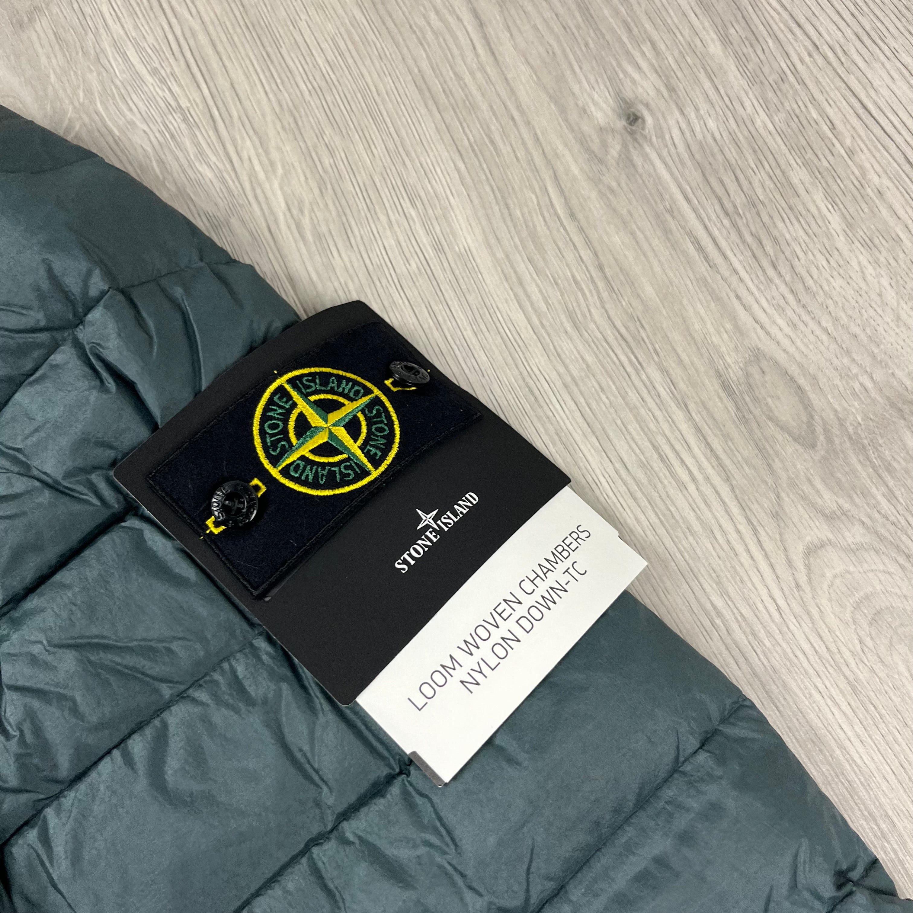 Stone Island Woven Down Jacket - Green