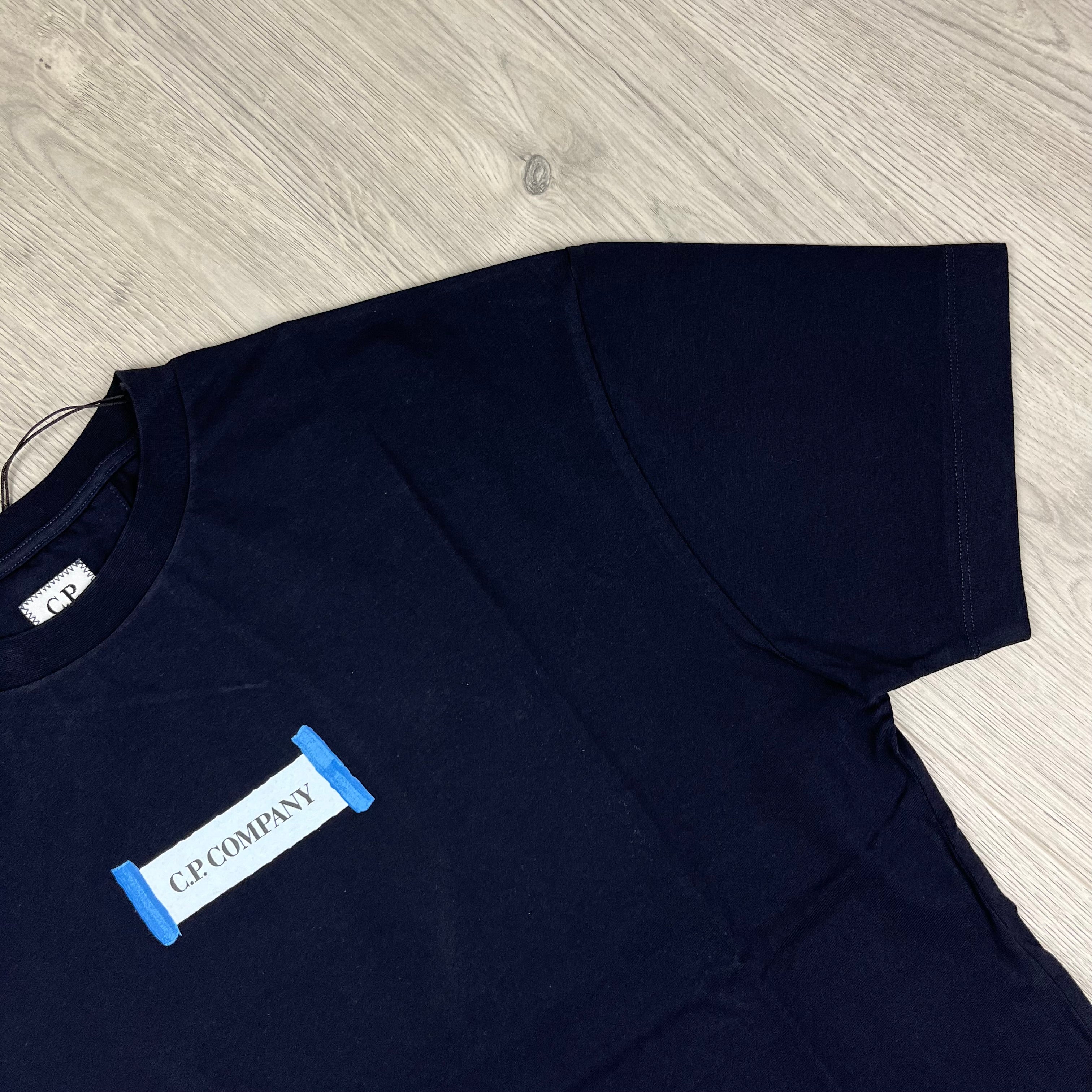 CP Company Blurred T-Shirt - Navy