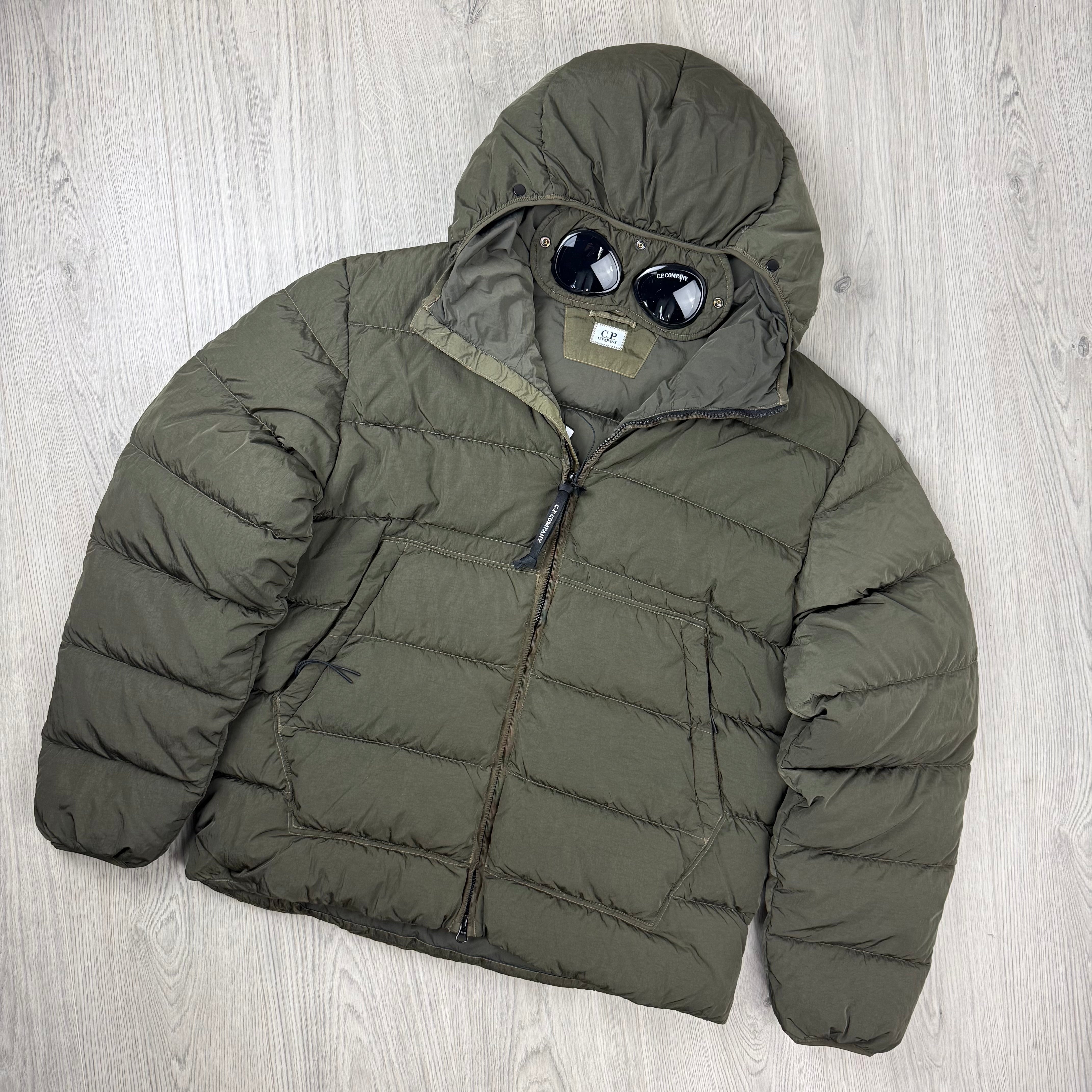 C.P. COMPANY ナイロンジャケット オリーブ CP Company Chrome Goggle Down Jacket - Ivy Green