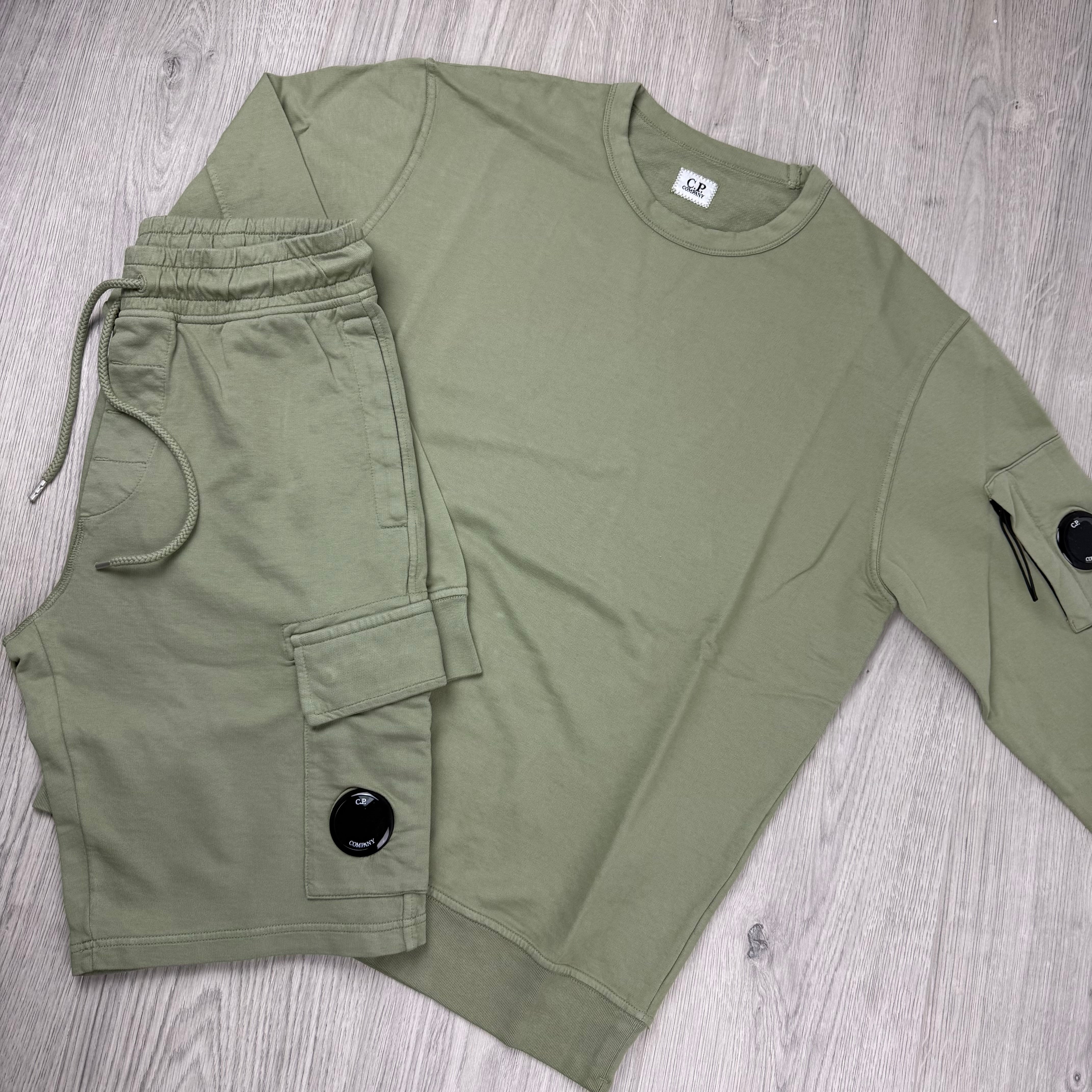 CP Company Light Fleece Tracksuit - Moss Gray