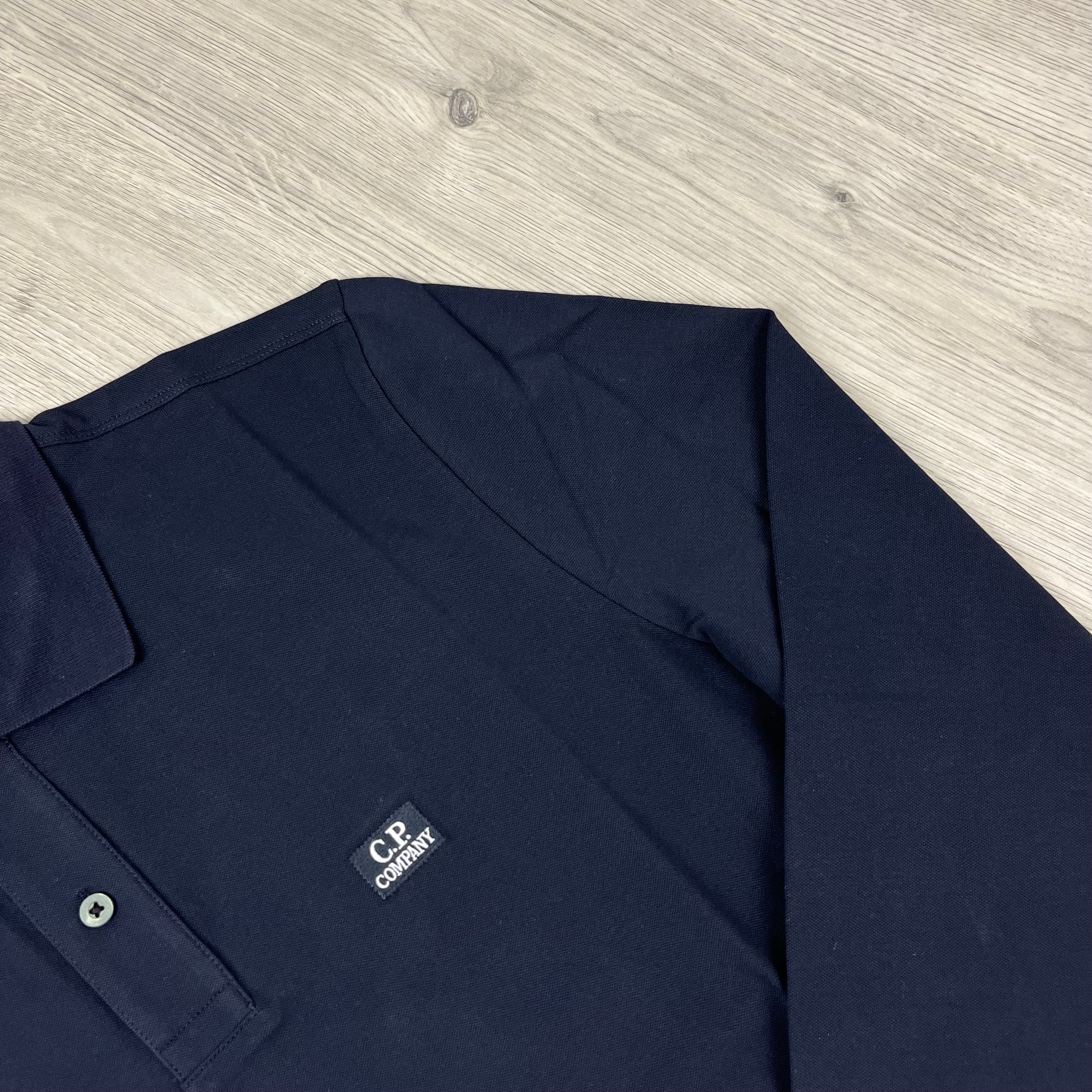 CP Company Piquet Polo Shirt - Navy