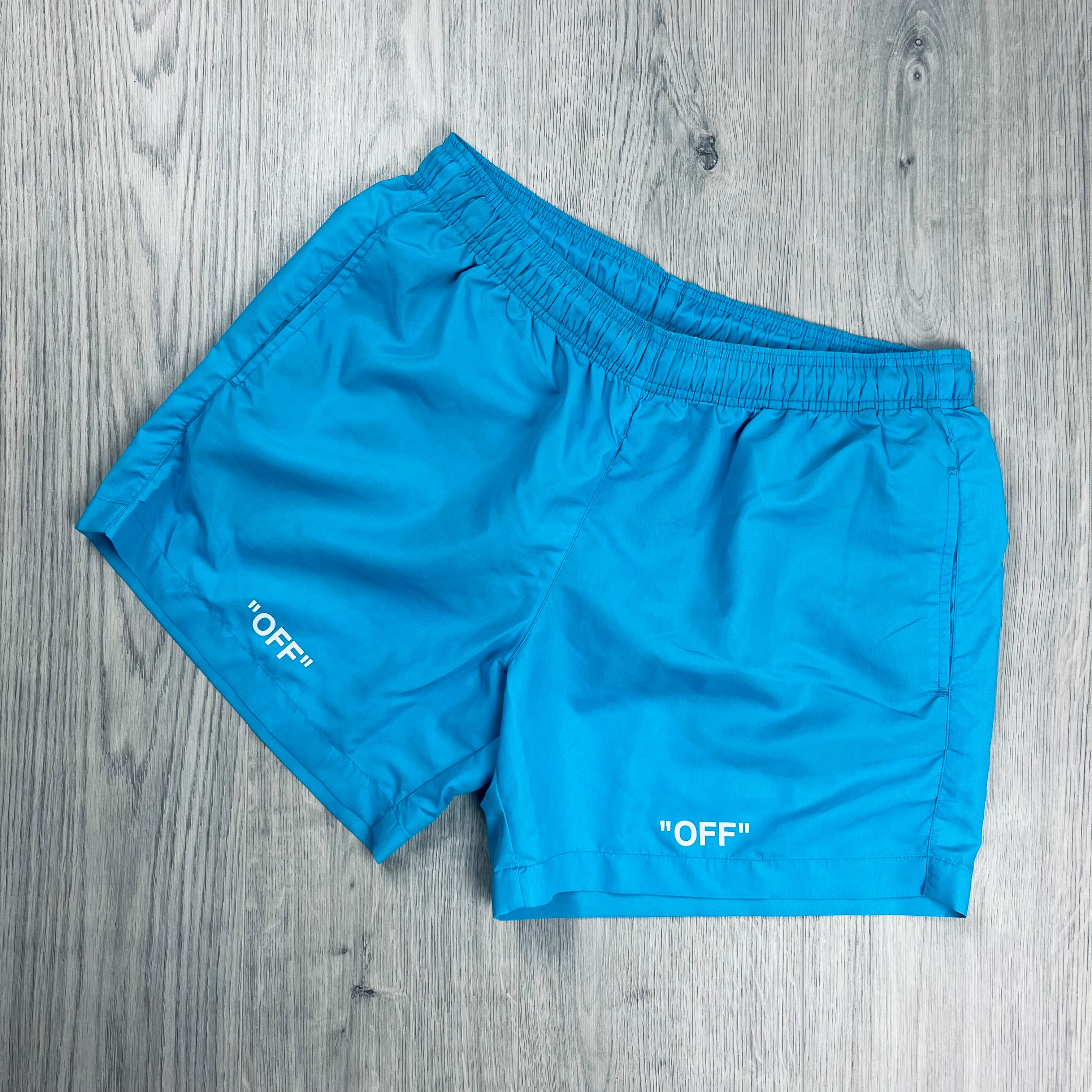 Off White Swim Shorts Blue