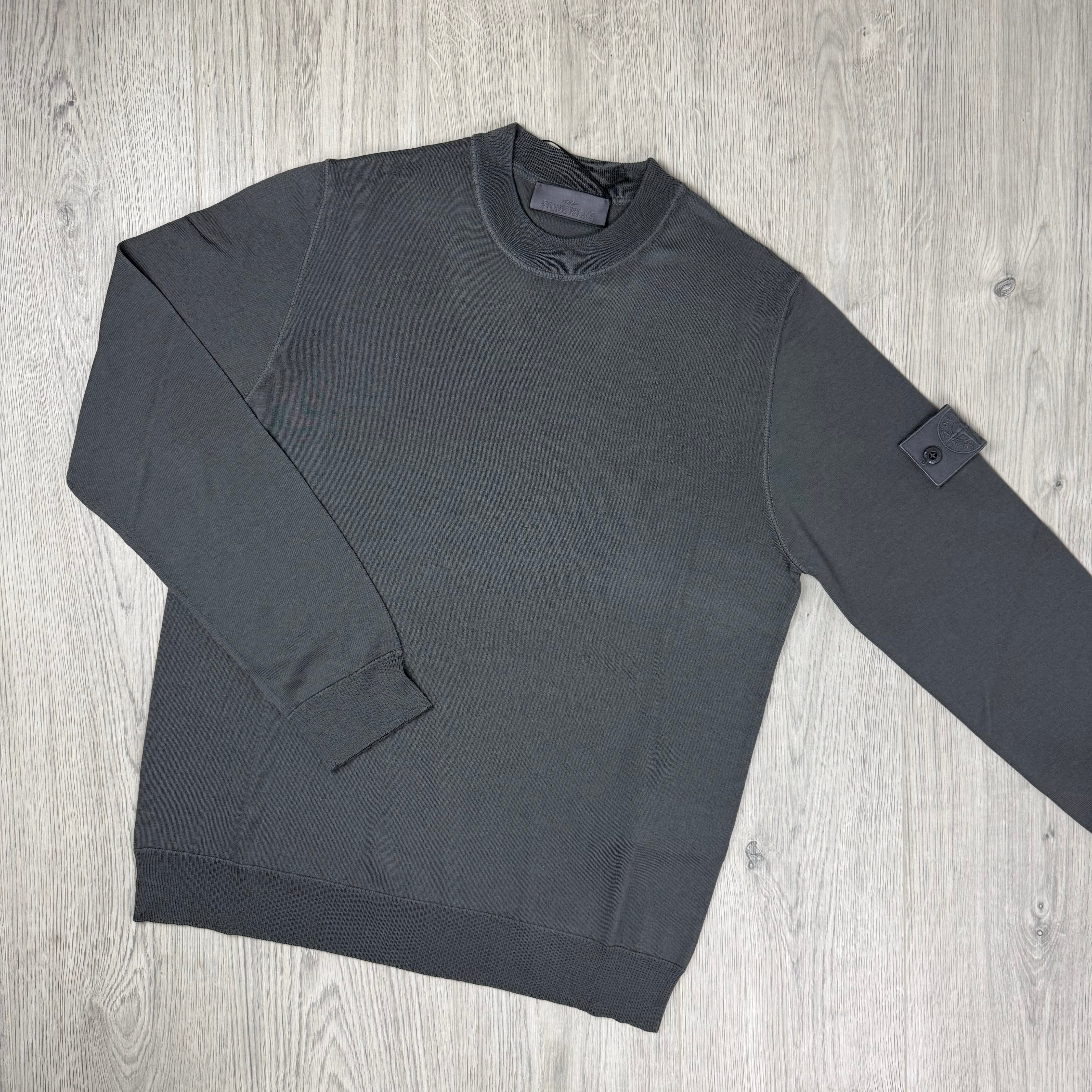 Stone Island | Men's Ghost Knit Sweatshirt | Dark Grey | Outlet Sale