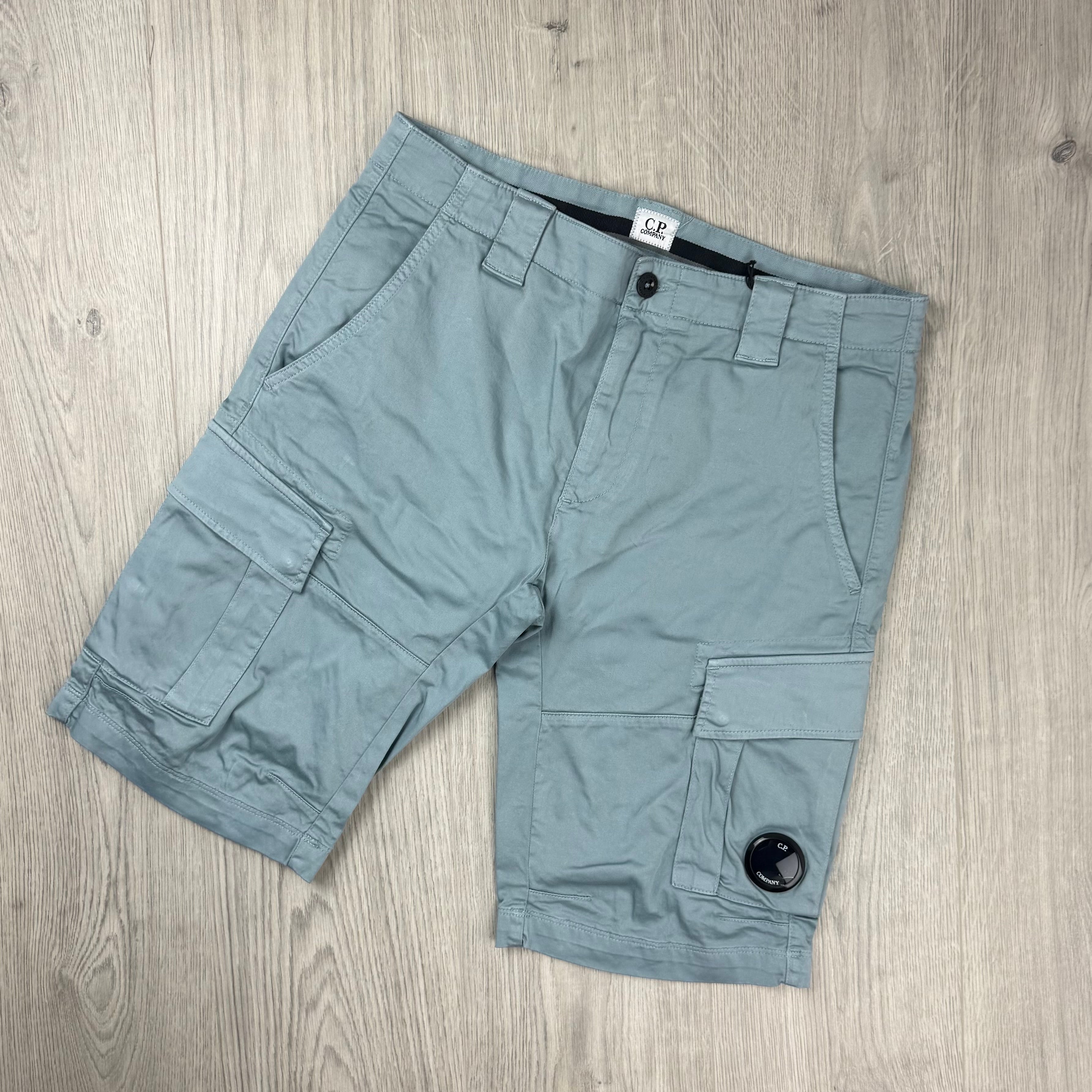CP Company Cargo Shorts - Silver Blue