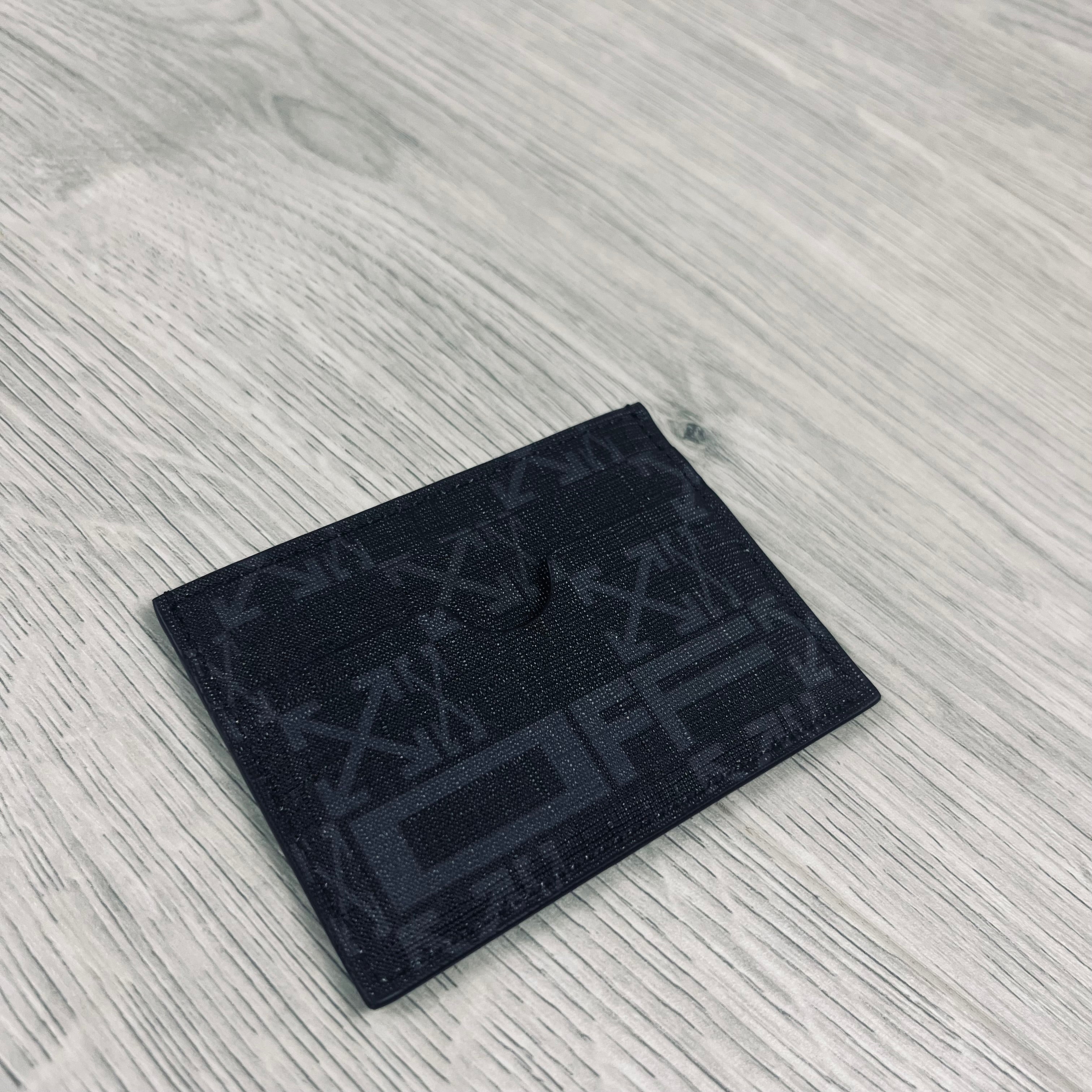 Off-White Leather Cardholder - Black