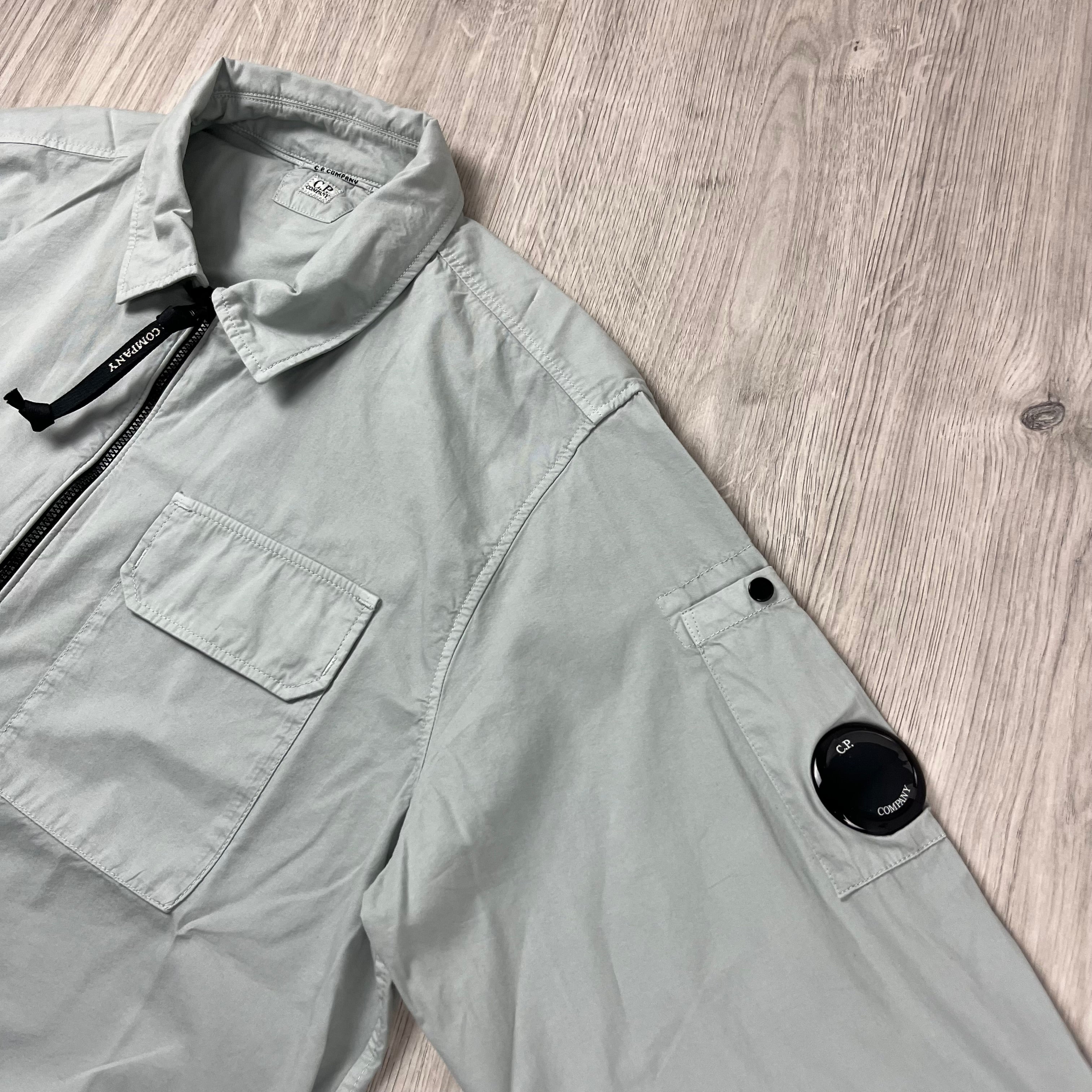 CP Company Zip Overshirt - Blue Fox