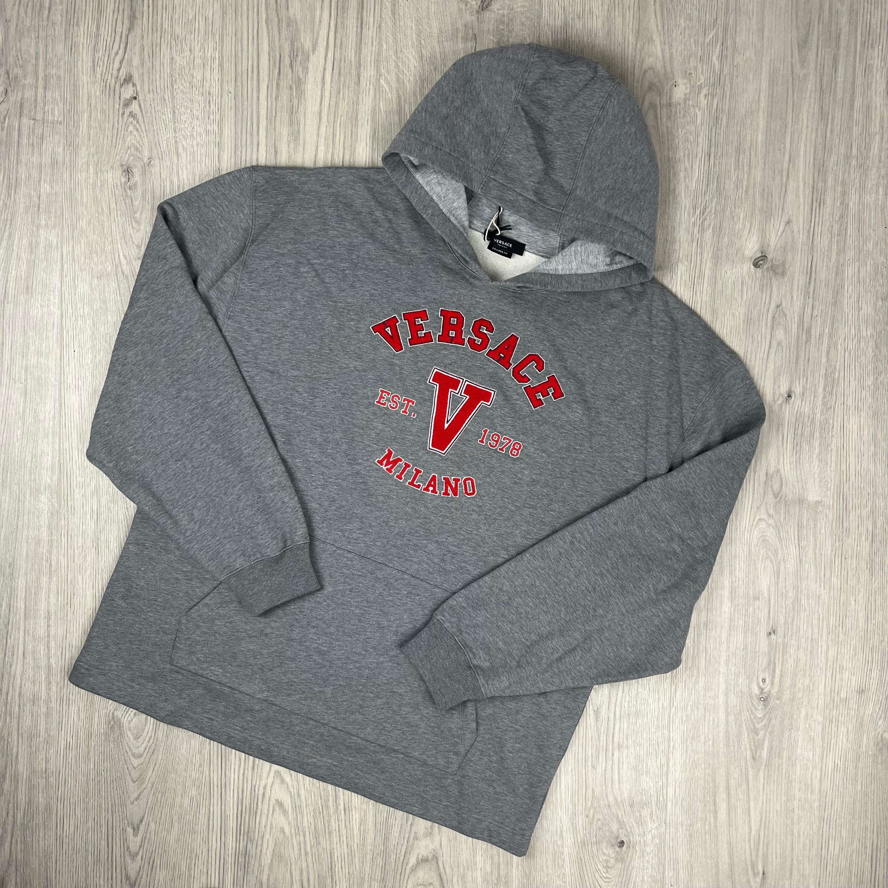 Versace | Men's College Hoodie | Grey | Outlet Sale
