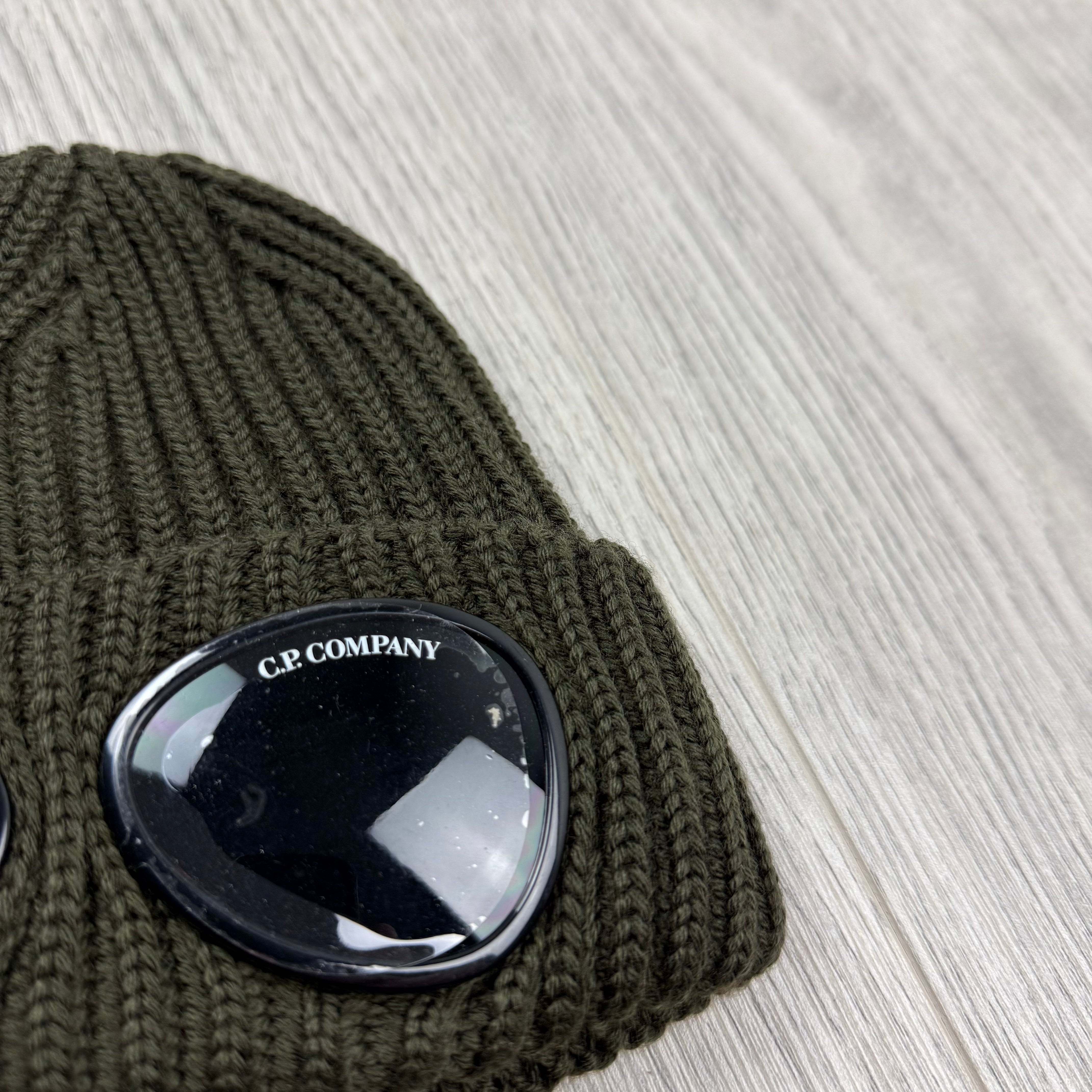CP Company Junior Goggle Beanie - Ivy Green
