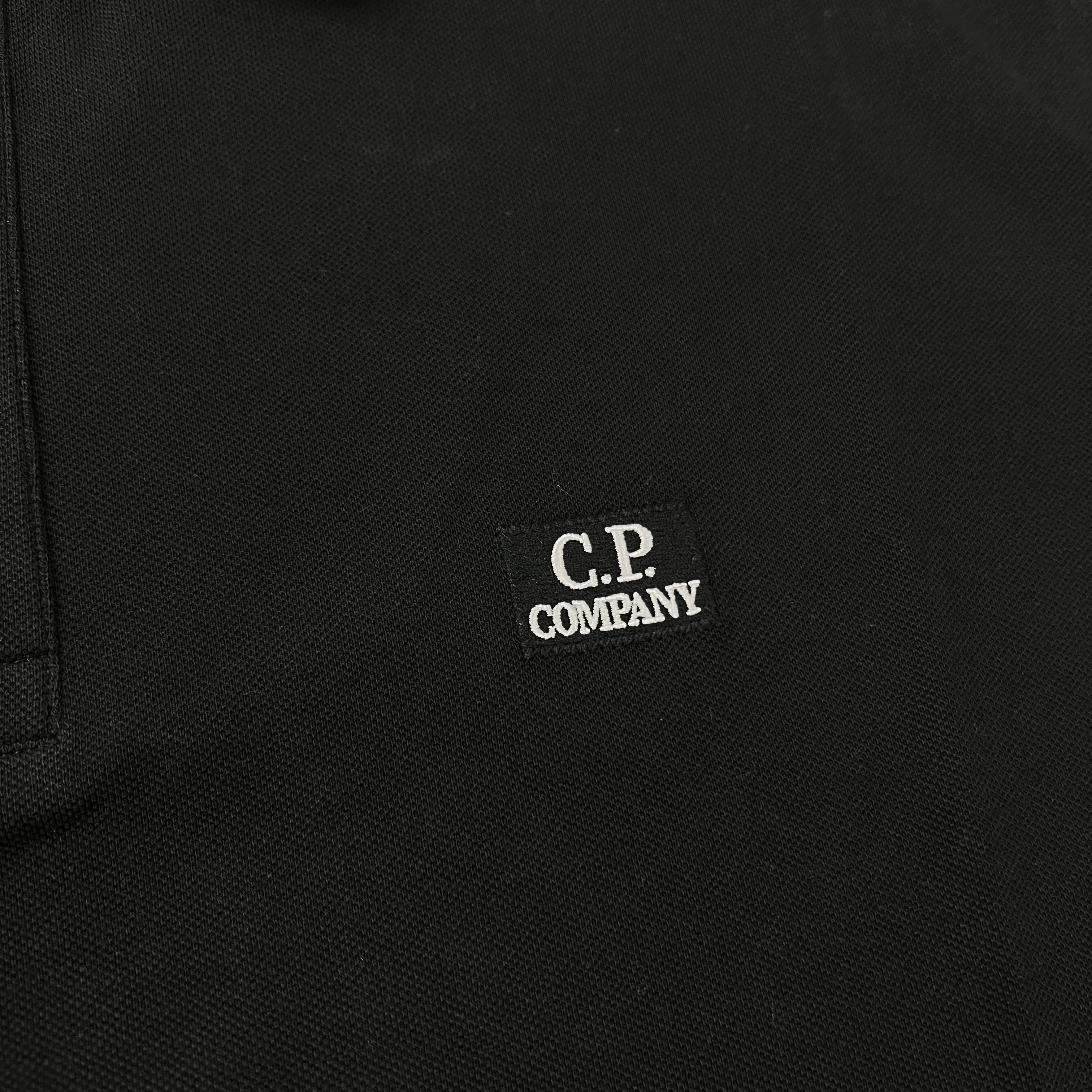 CP Company Piquet Polo Shirt - Black