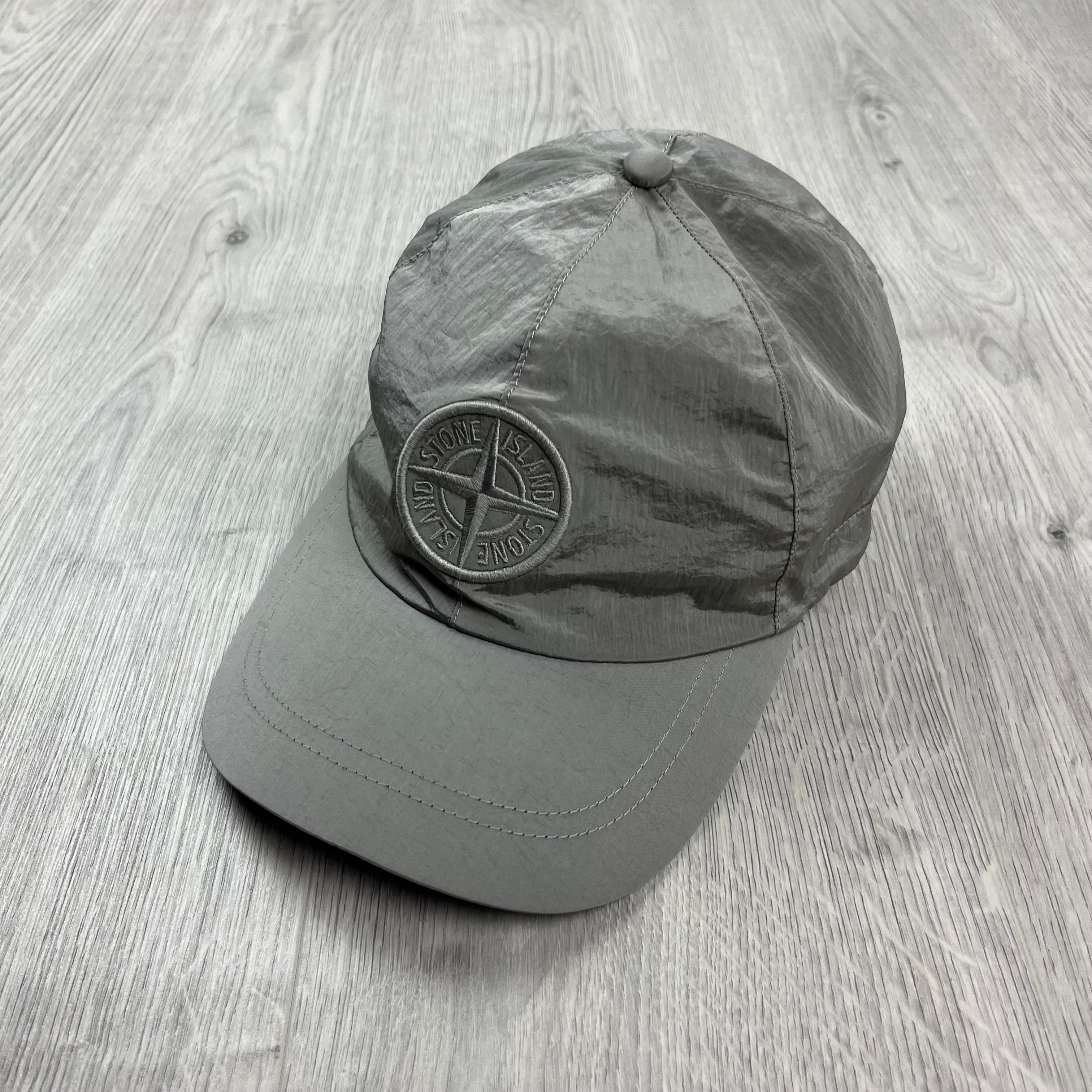 Stone Island ECONYL Baseball Cap in Plaster Beige. On sale at Open Attire.