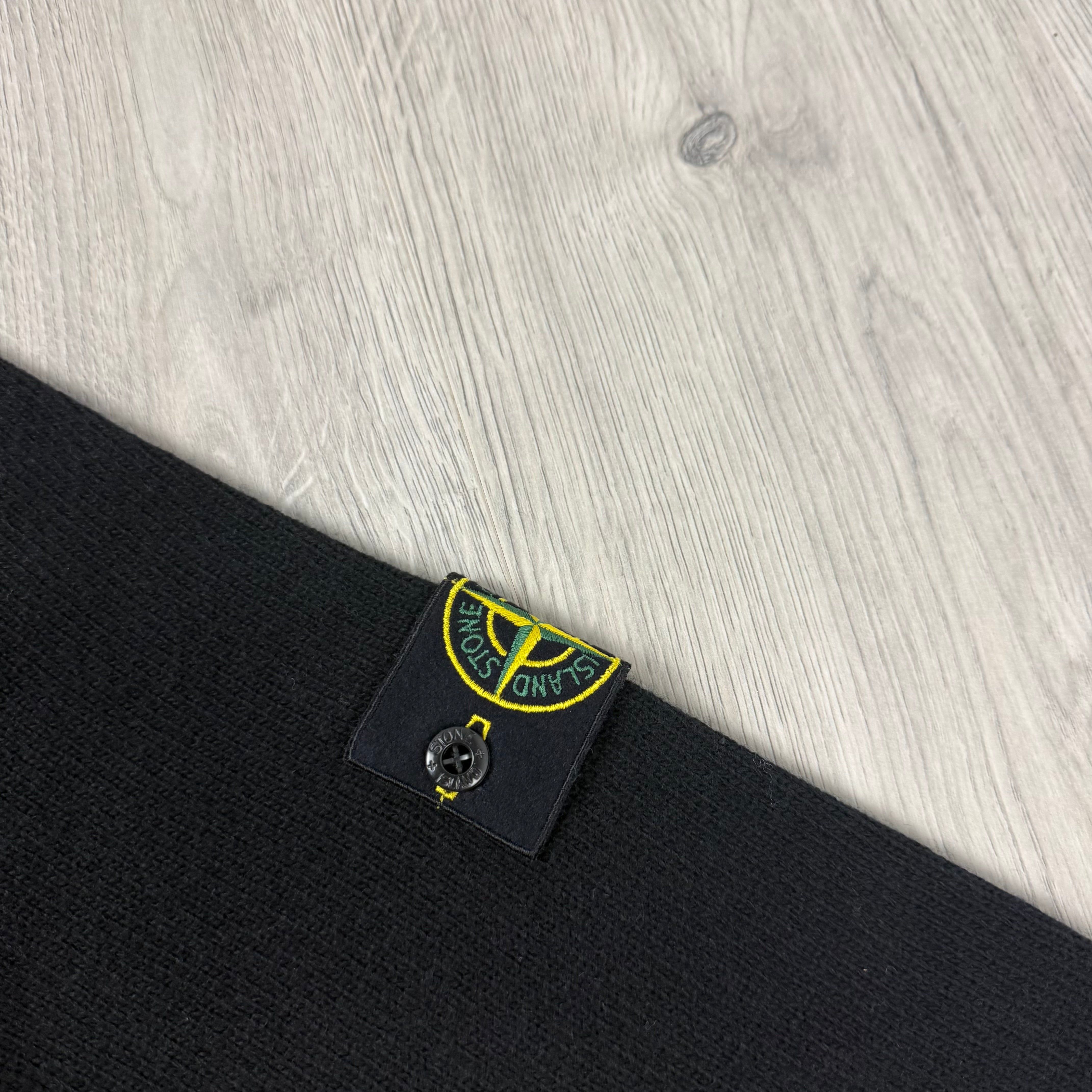 Stone Island Knit Zip Sweatshirt - Black