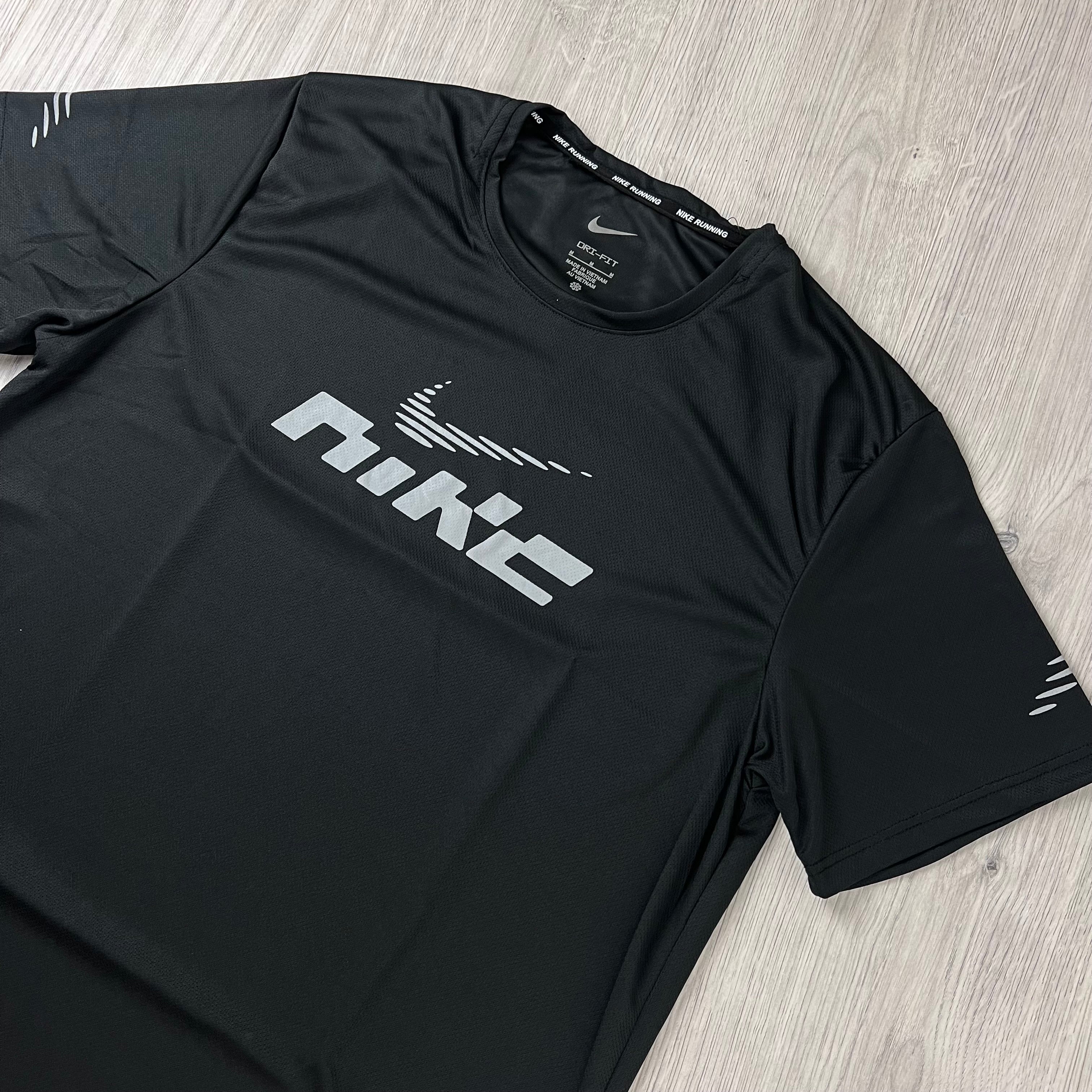 Nike 'Miler' Flash T-Shirt - Black