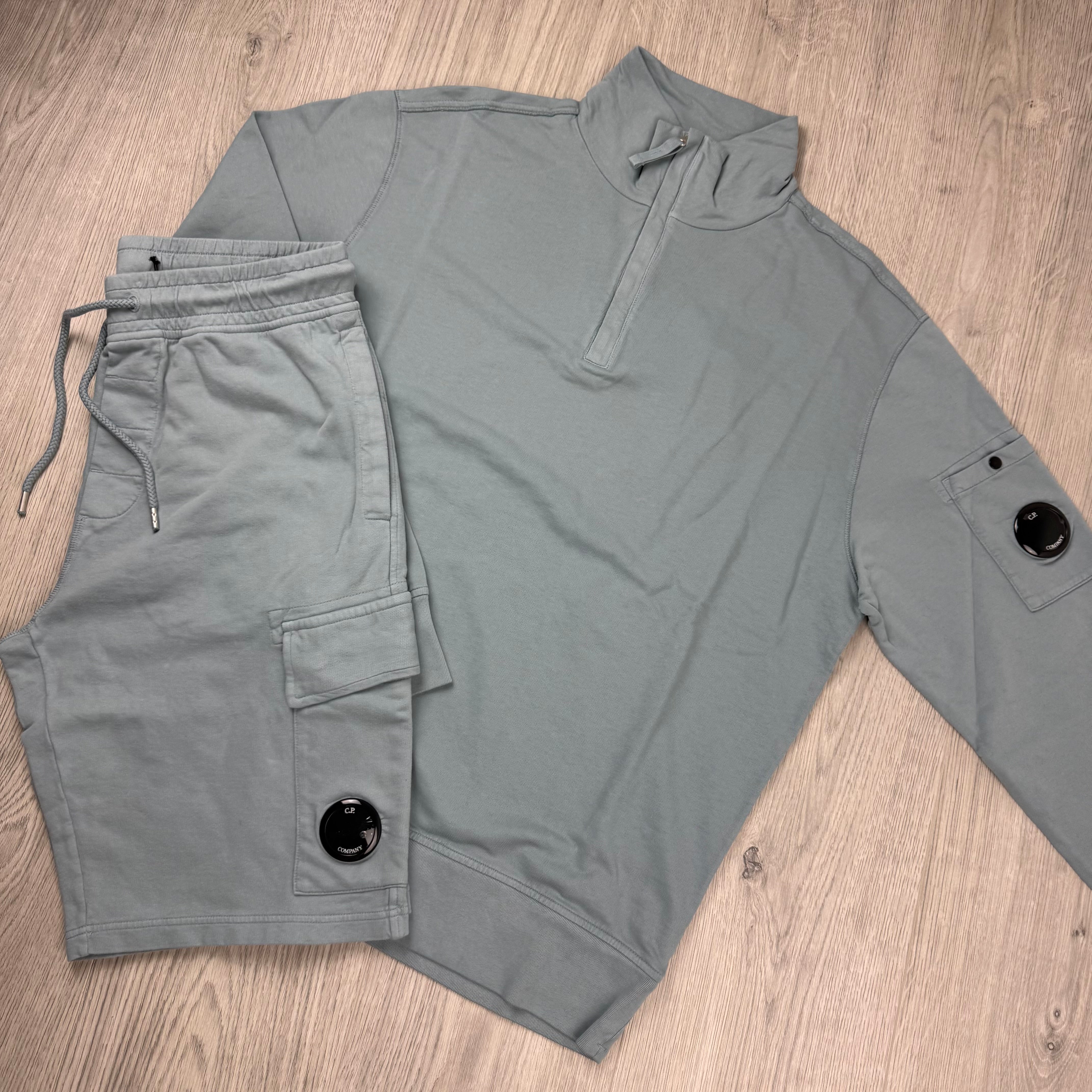 CP Company Light Fleece Tracksuit - Silver Blue