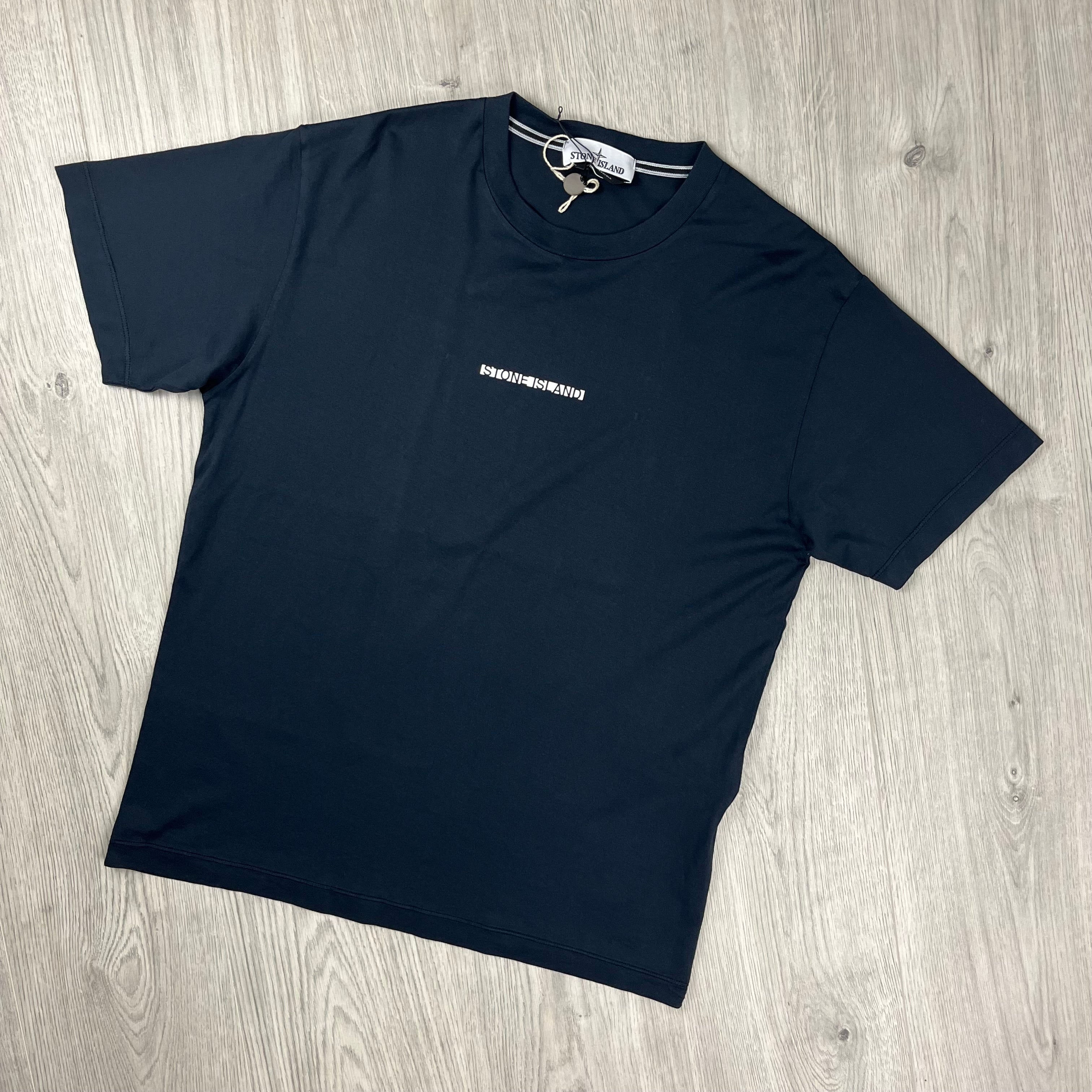 Stone Island Printed T-Shirt - Navy
