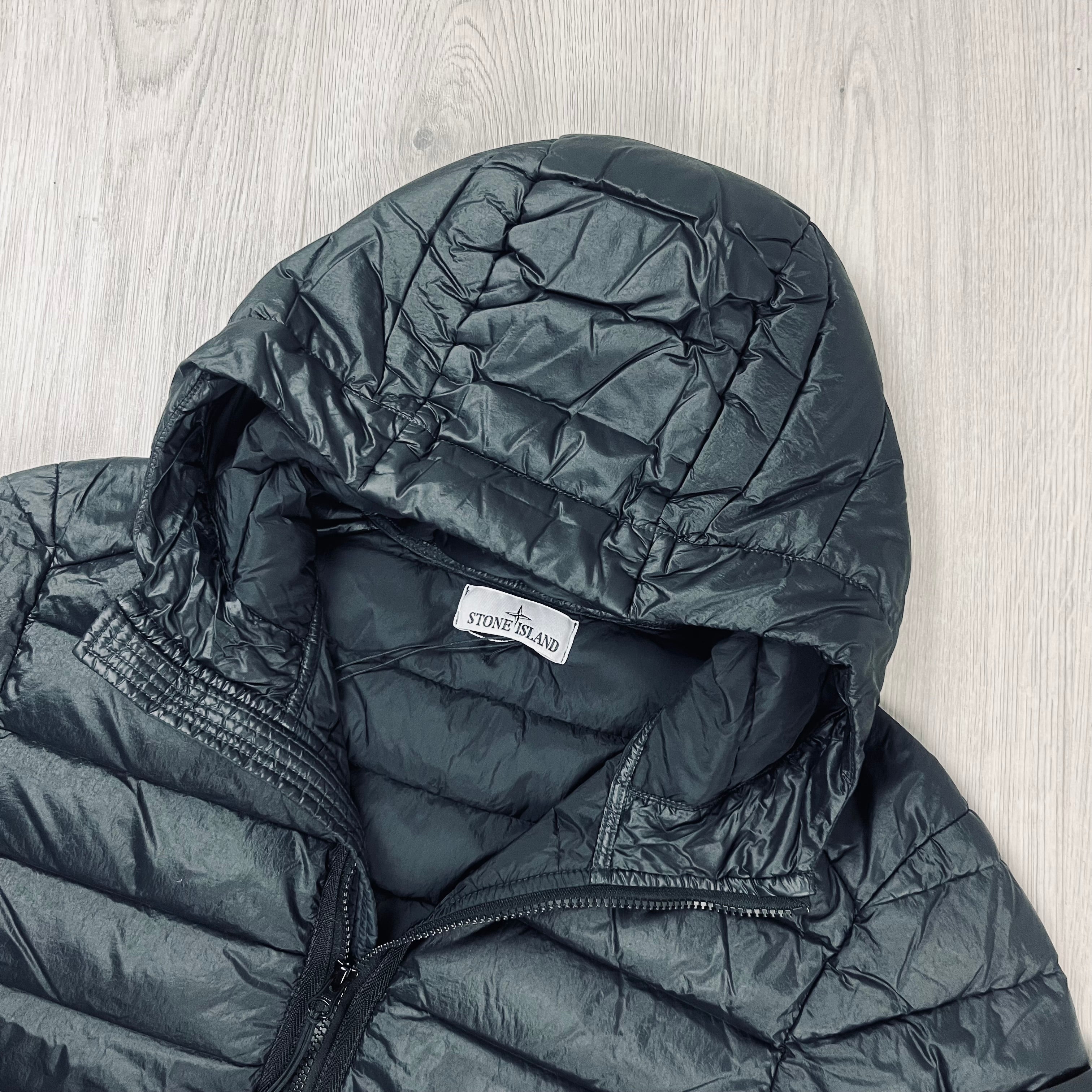 Stone Island Woven Down Jacket - Black