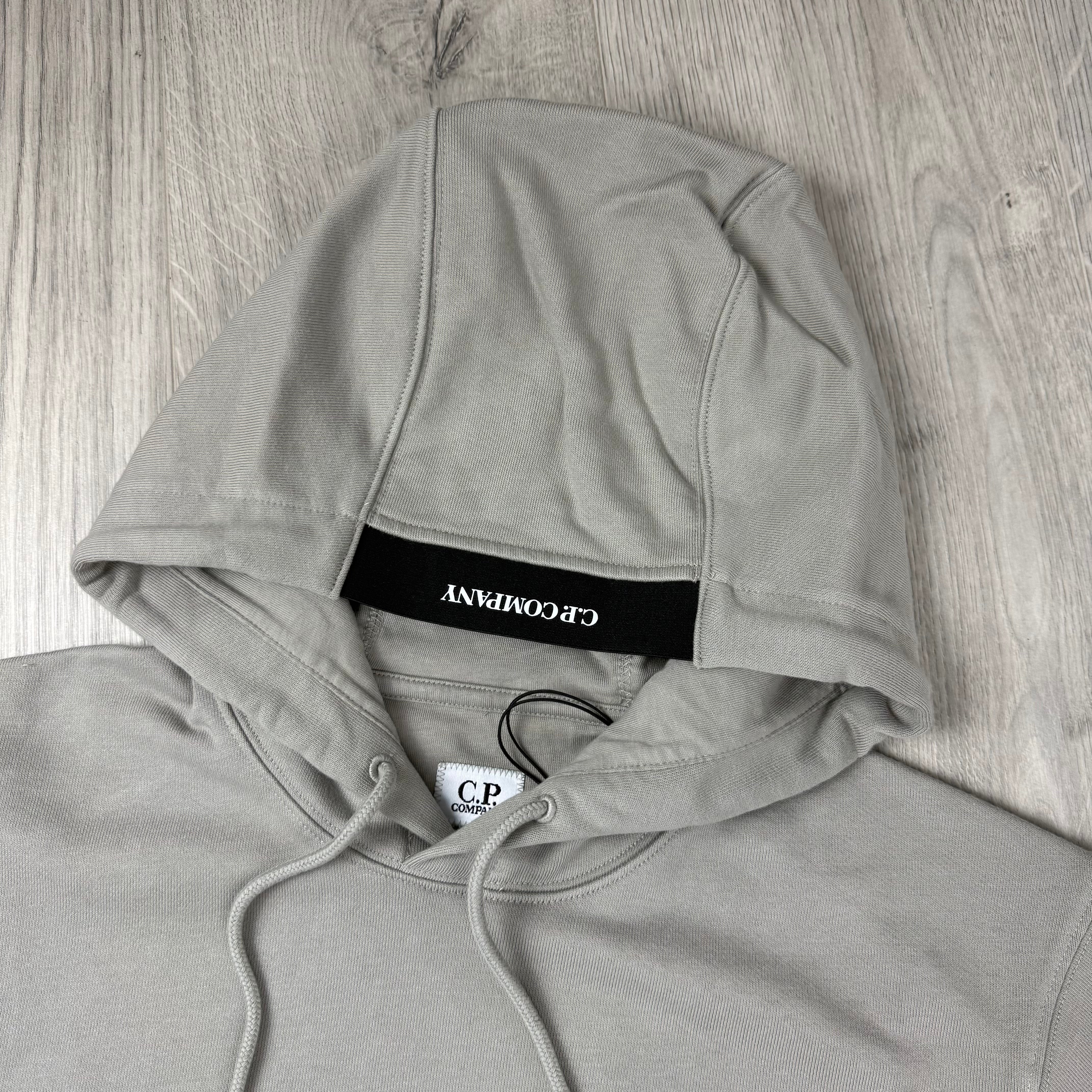 CP Company Raised Fleece Hoodie - Dove