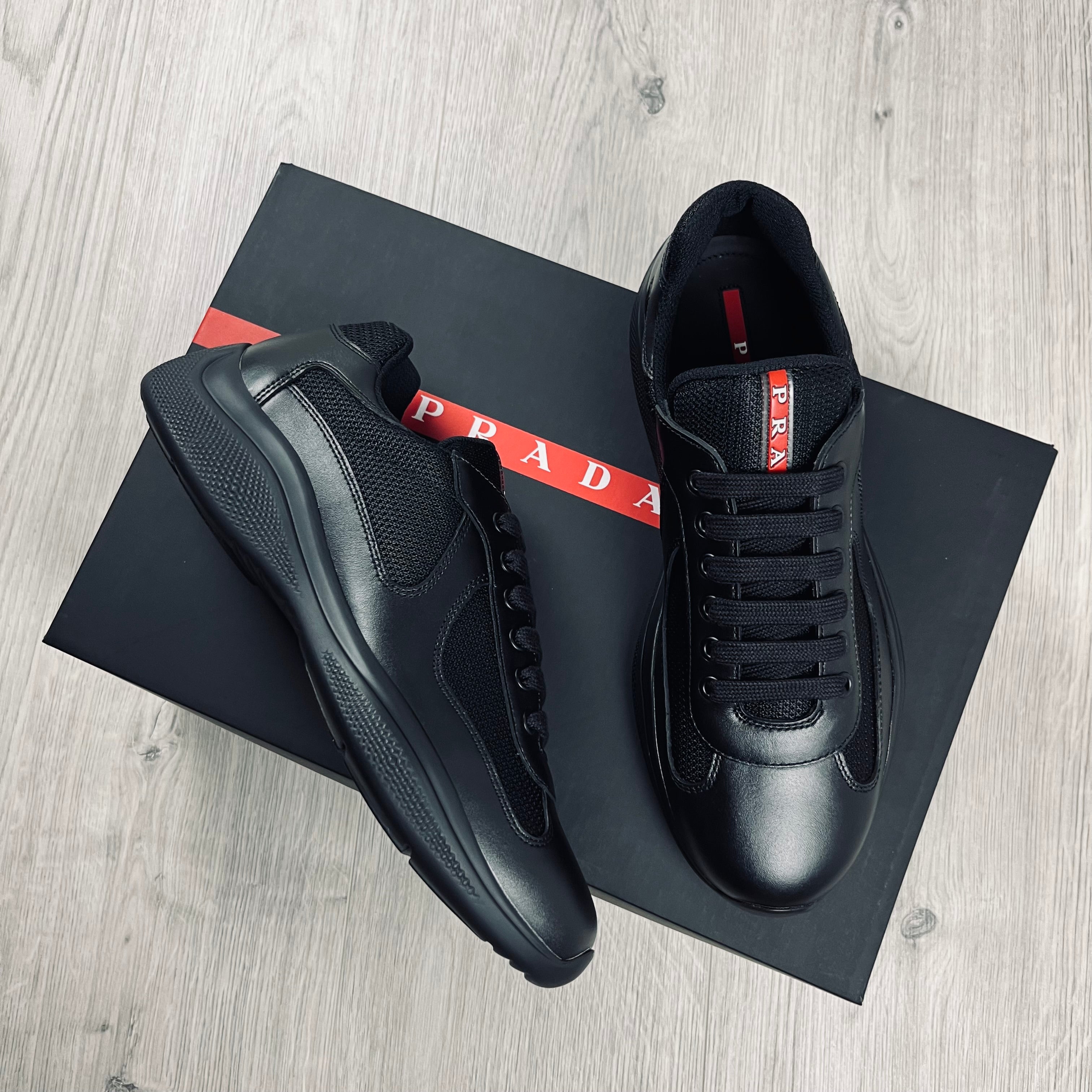 Prada America's Cup Sneakers - Black