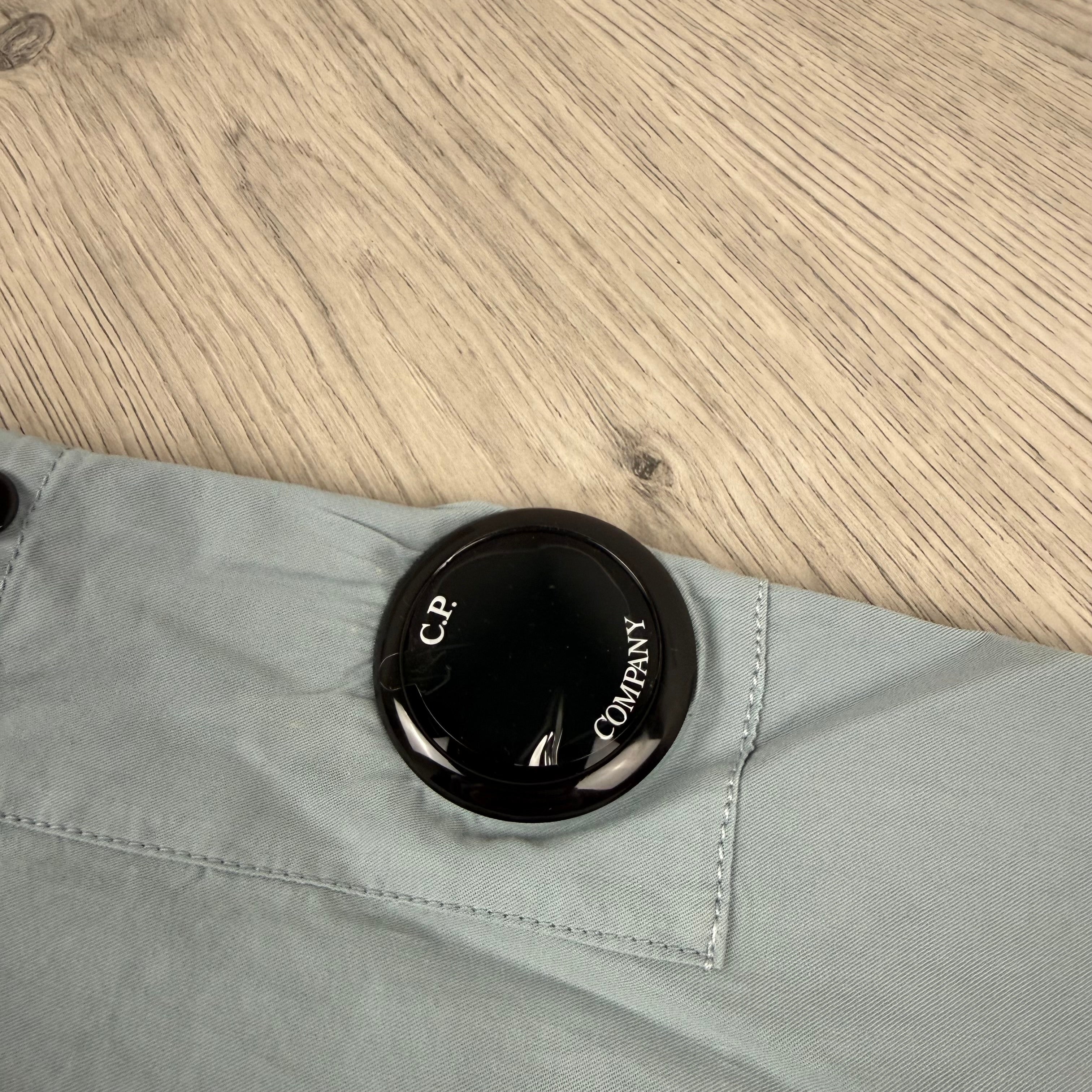 CP Company Zip Overshirt - Silver Blue