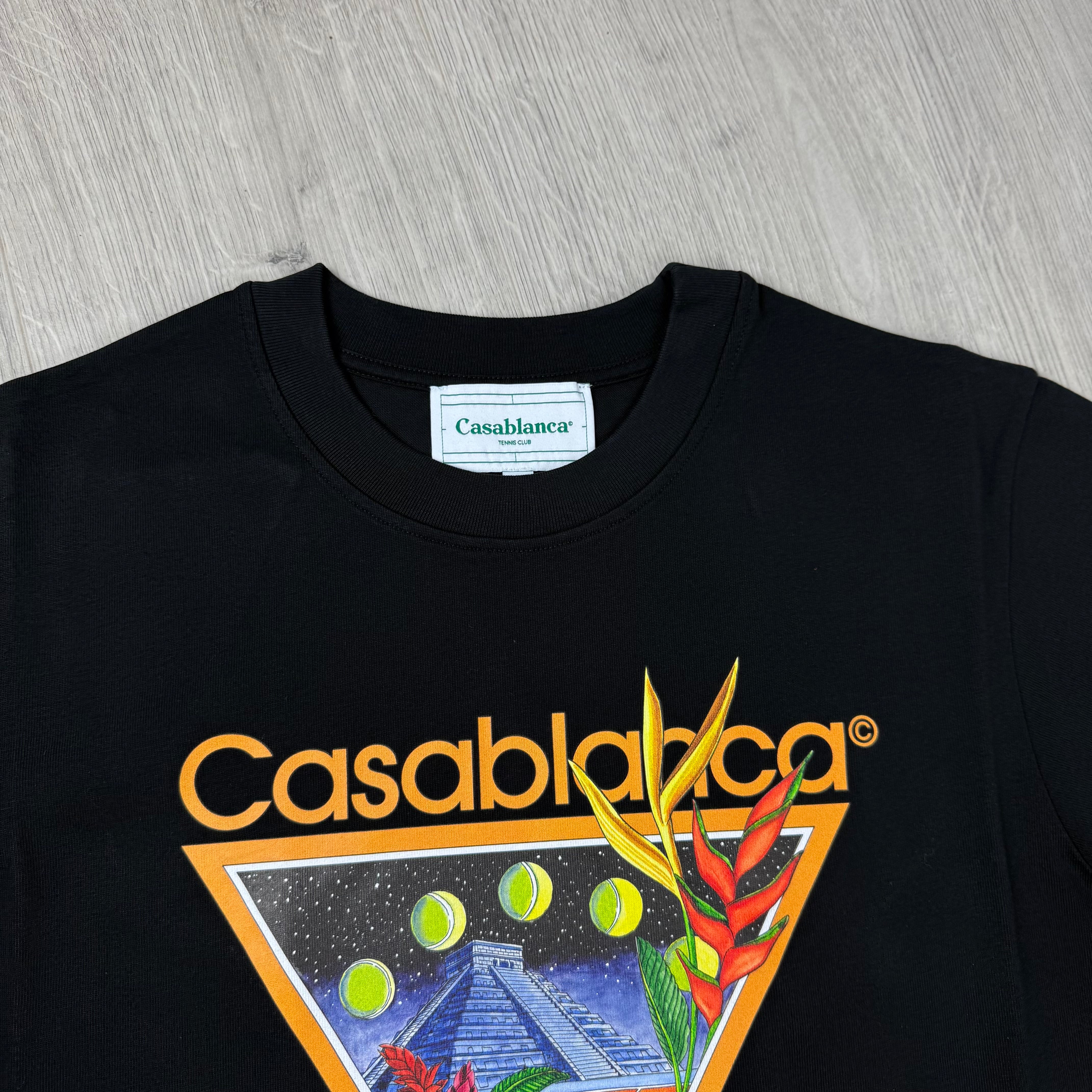 Casablanca | Men's 'Tennis Club' T-Shirt | Black | Outlet Sale