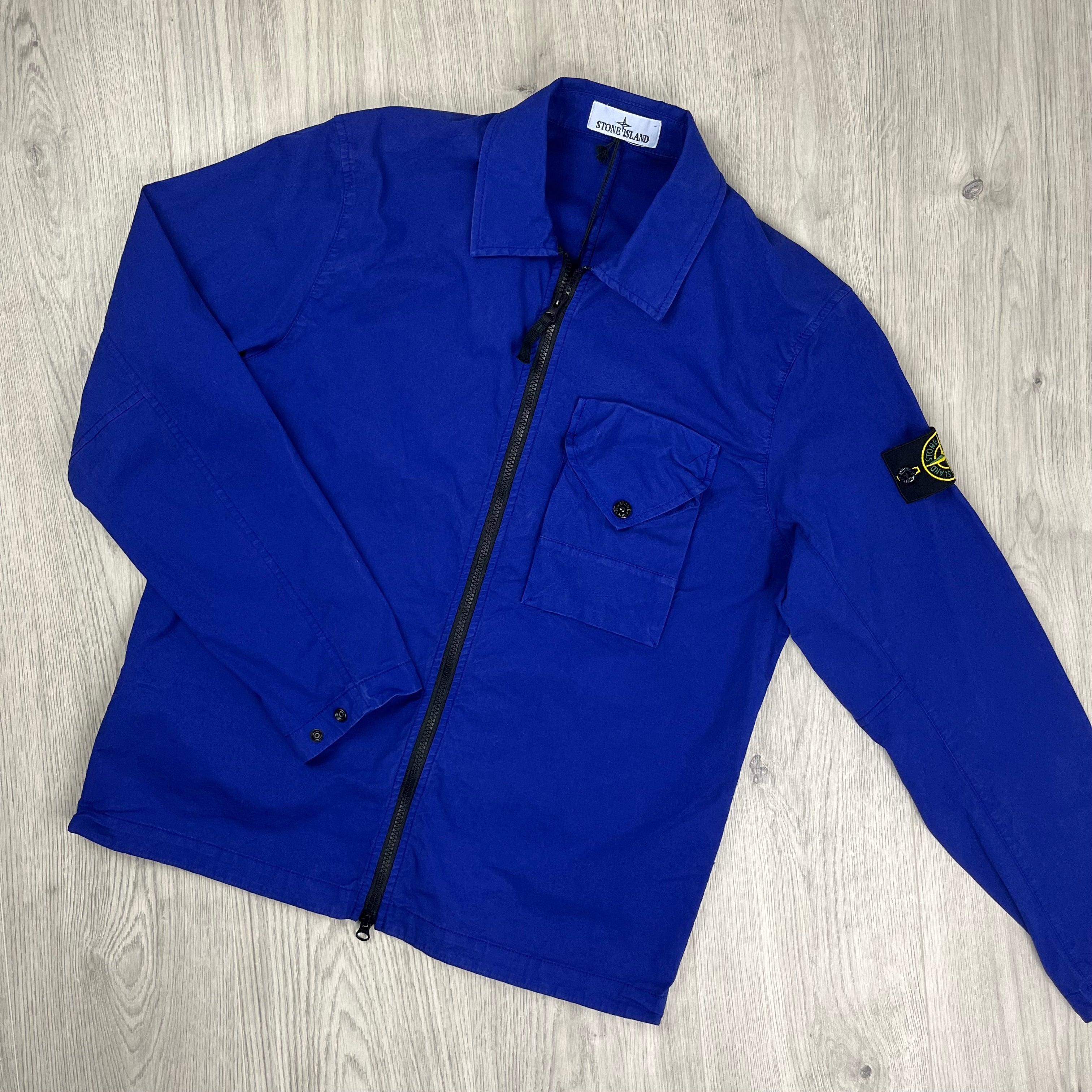 Stone island overshirt blue online