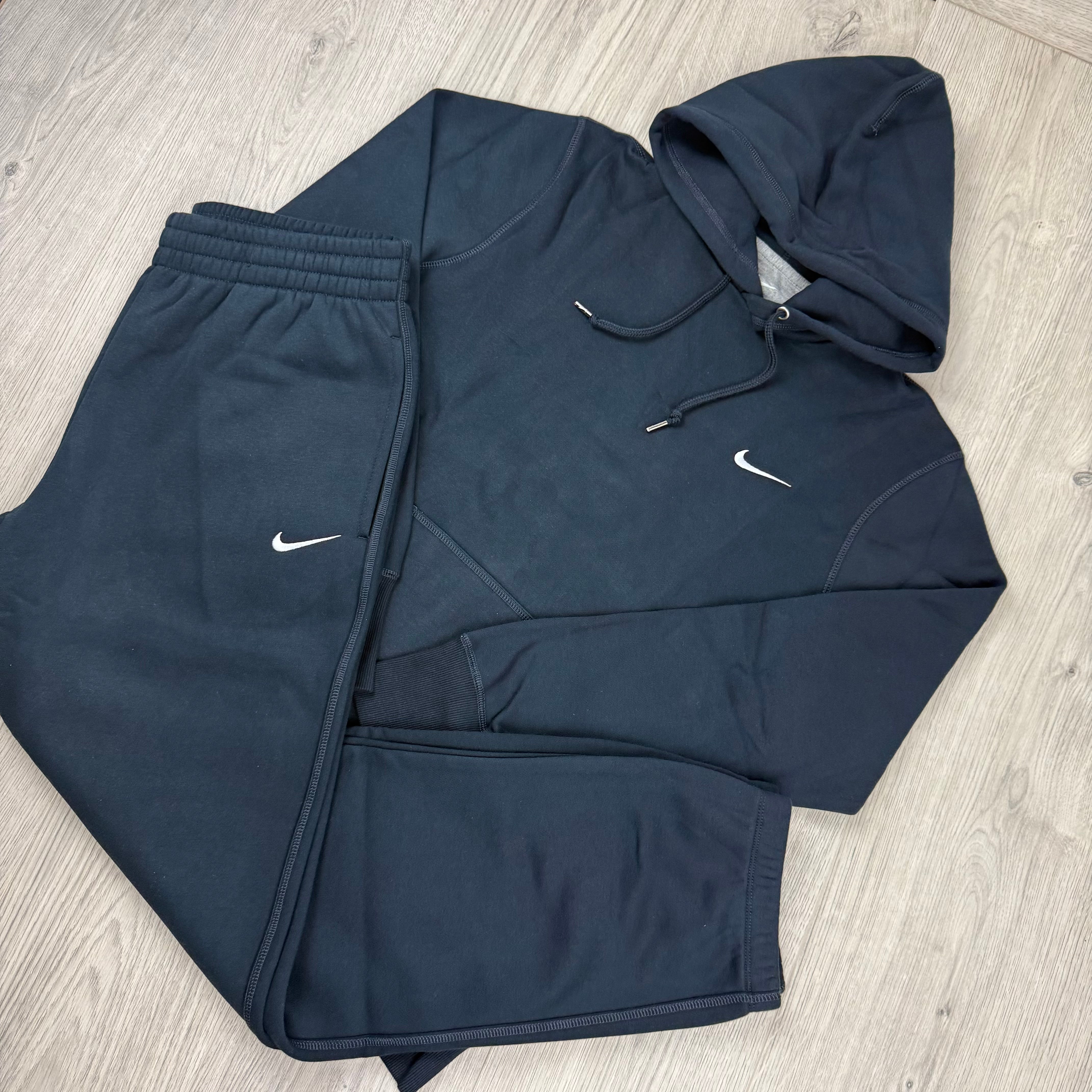 nike club fleece tracksuit navy