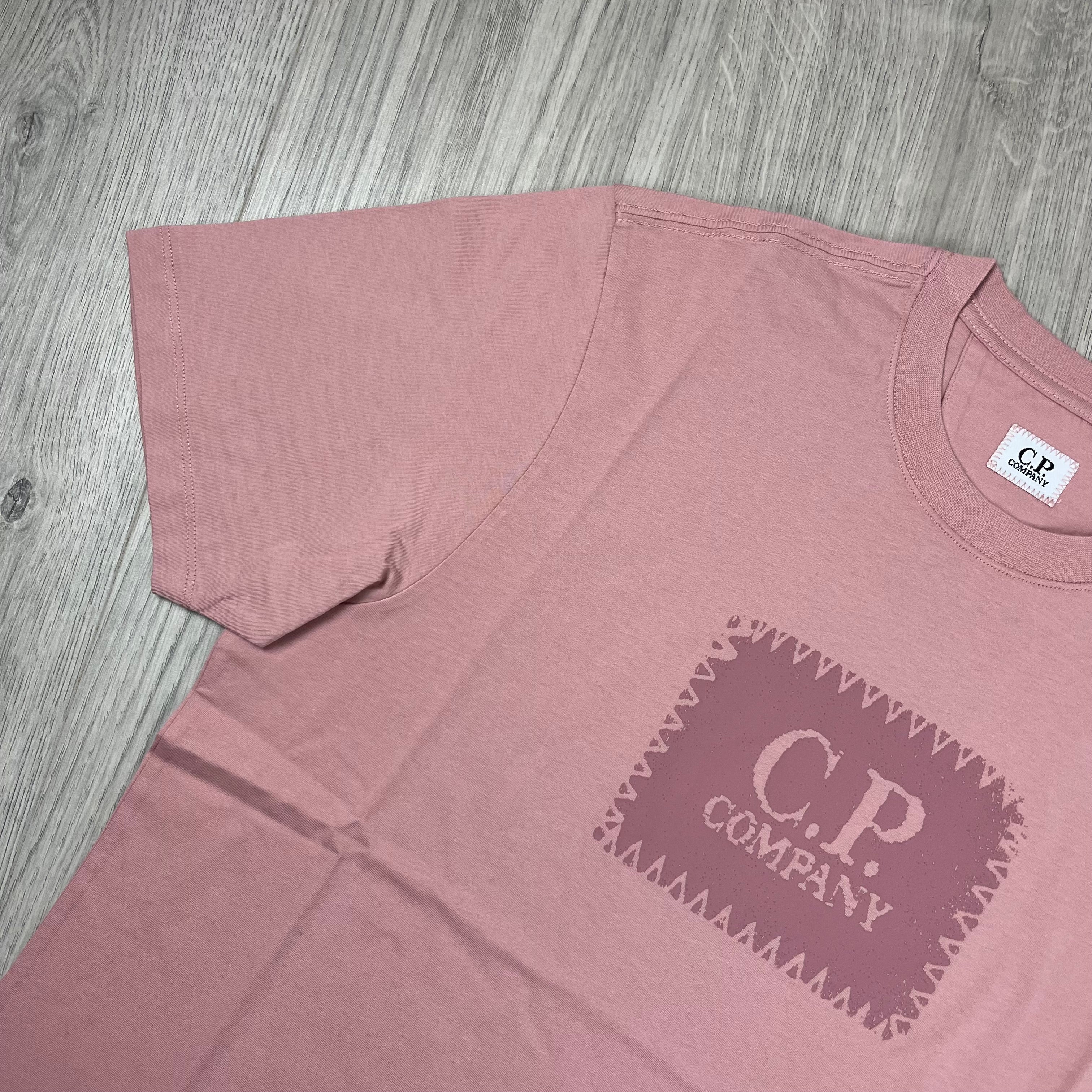 CP Company Stamp T-Shirt - Misty Rose