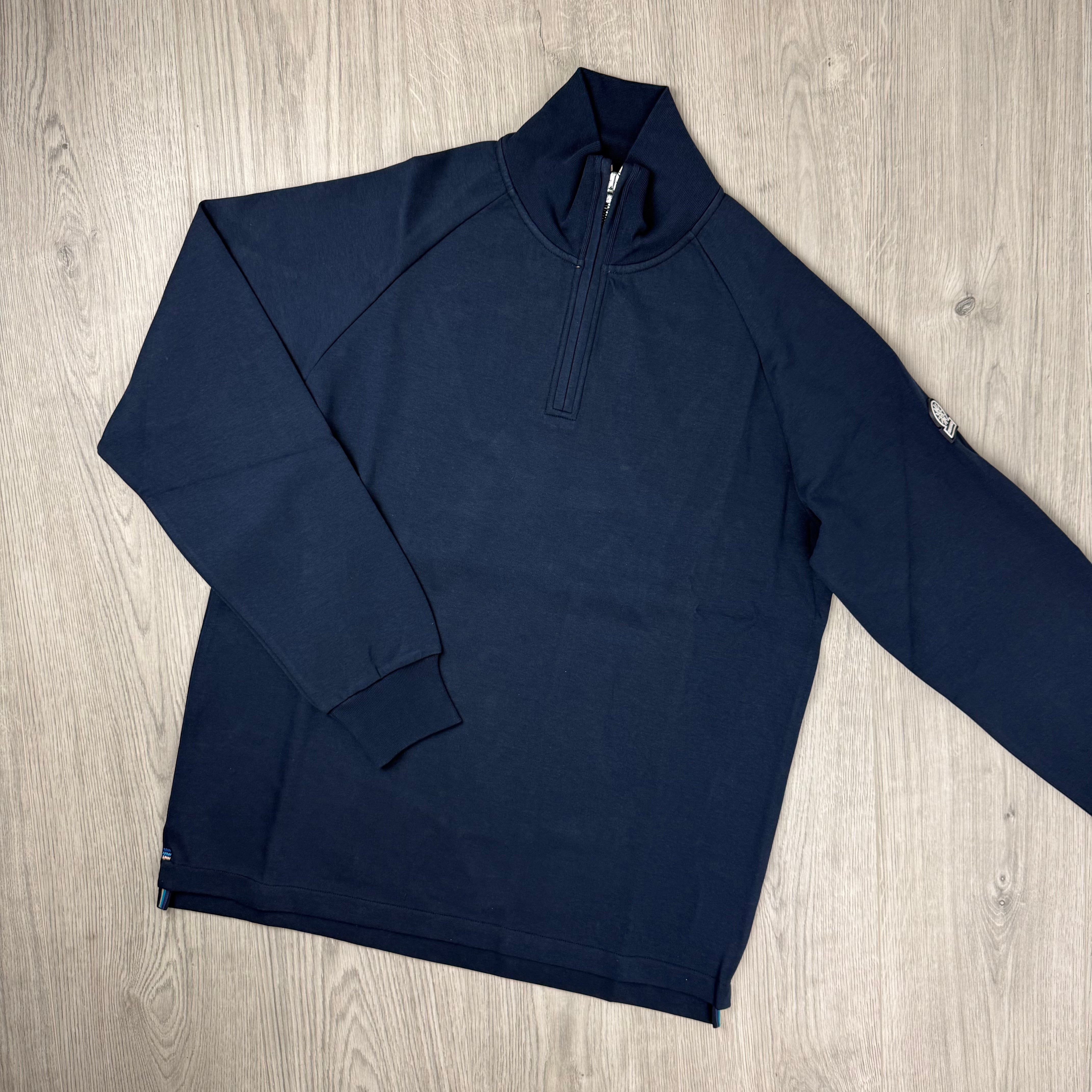 Sandbanks 'Interlock' Zip Sweatshirt - Navy