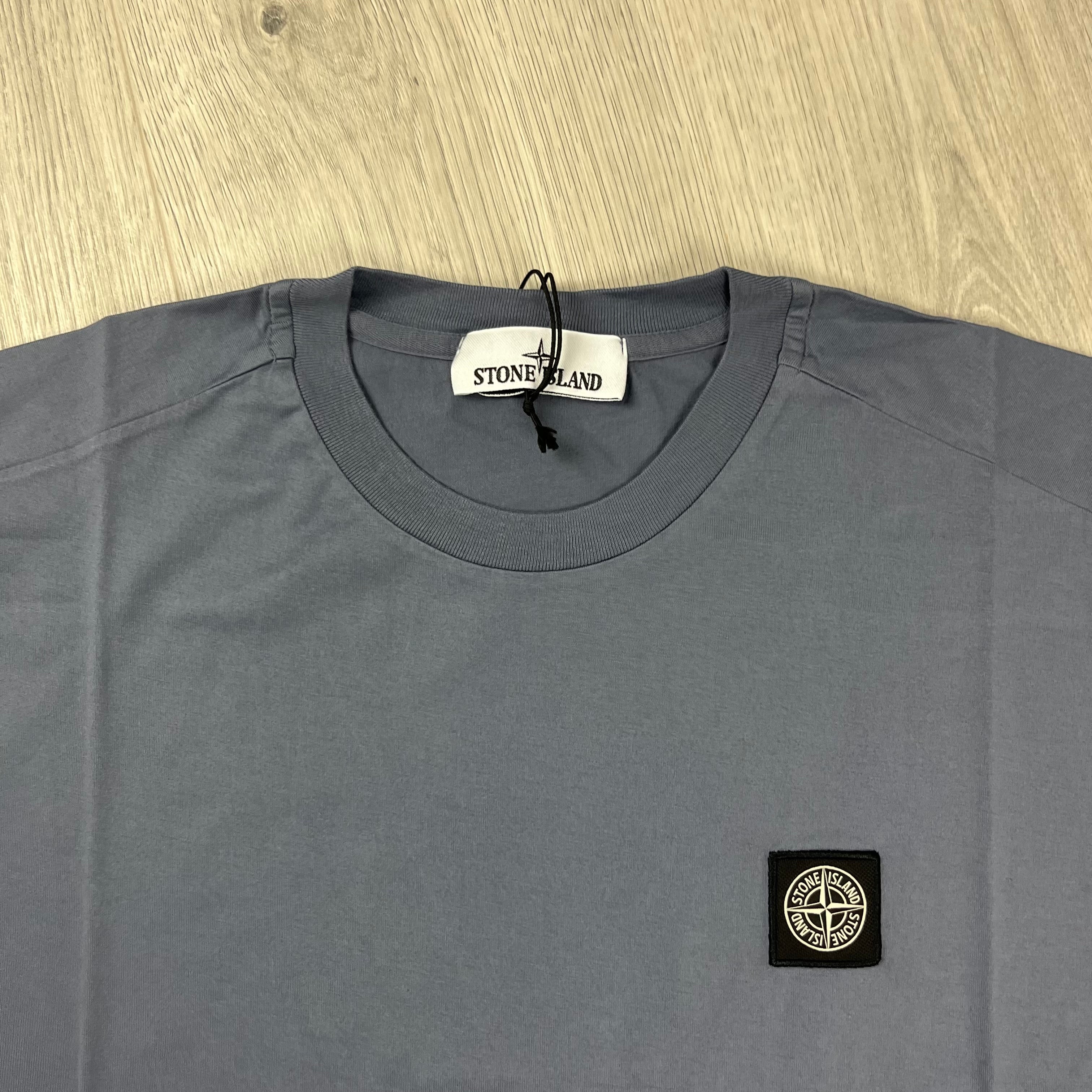 Stone Island Patch T-Shirt - Mid Blue