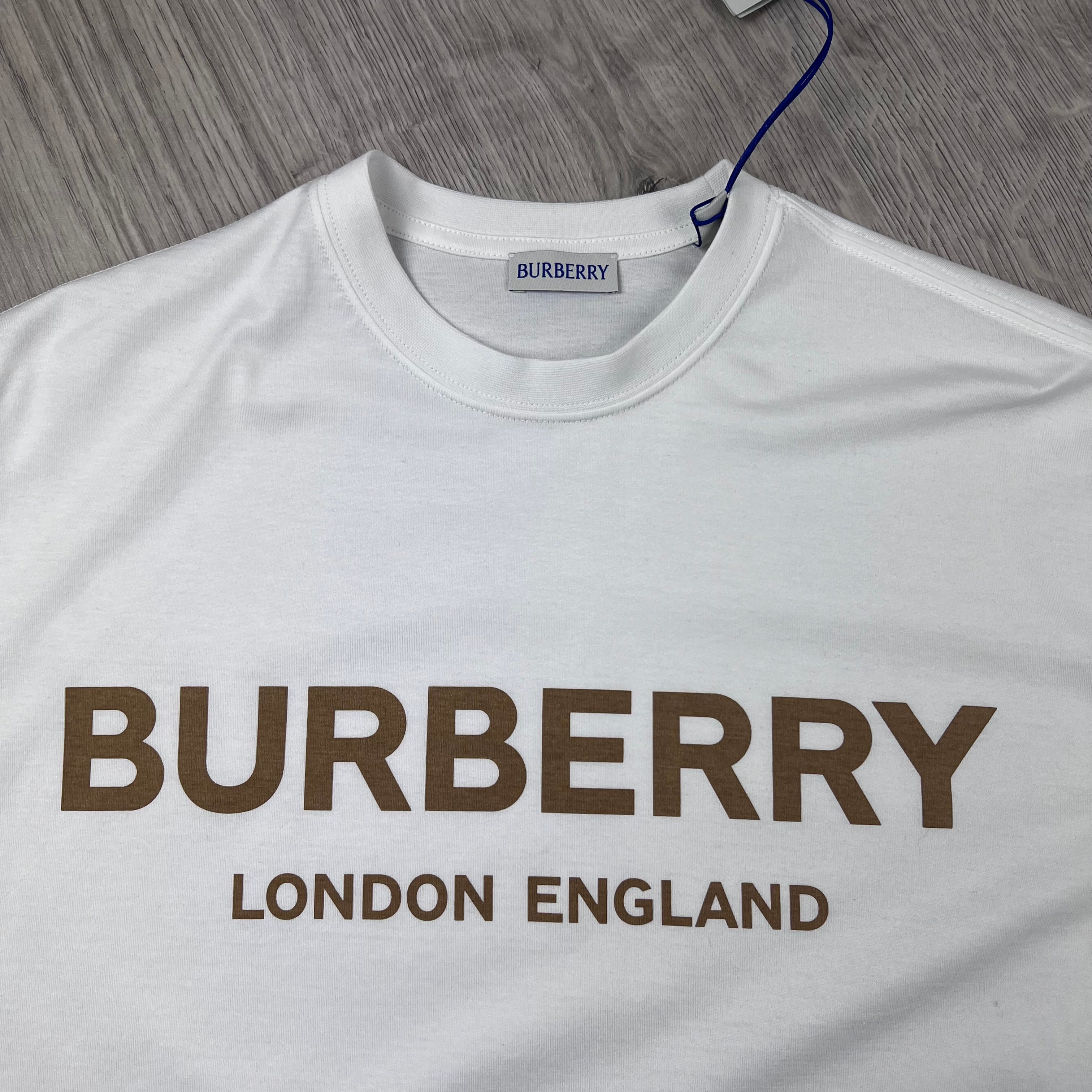 Burberry | Men's 'Ellison' Printed T-Shirt | White | Outlet Sale