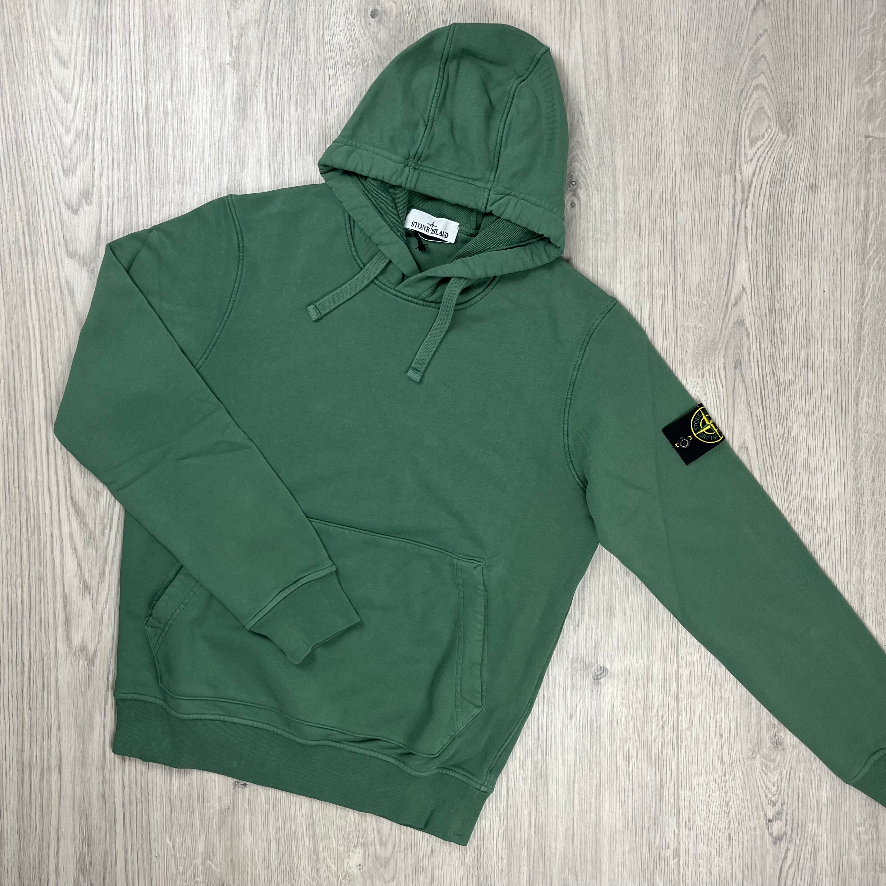 Stone Island Dyed Hoodie - Sage Green