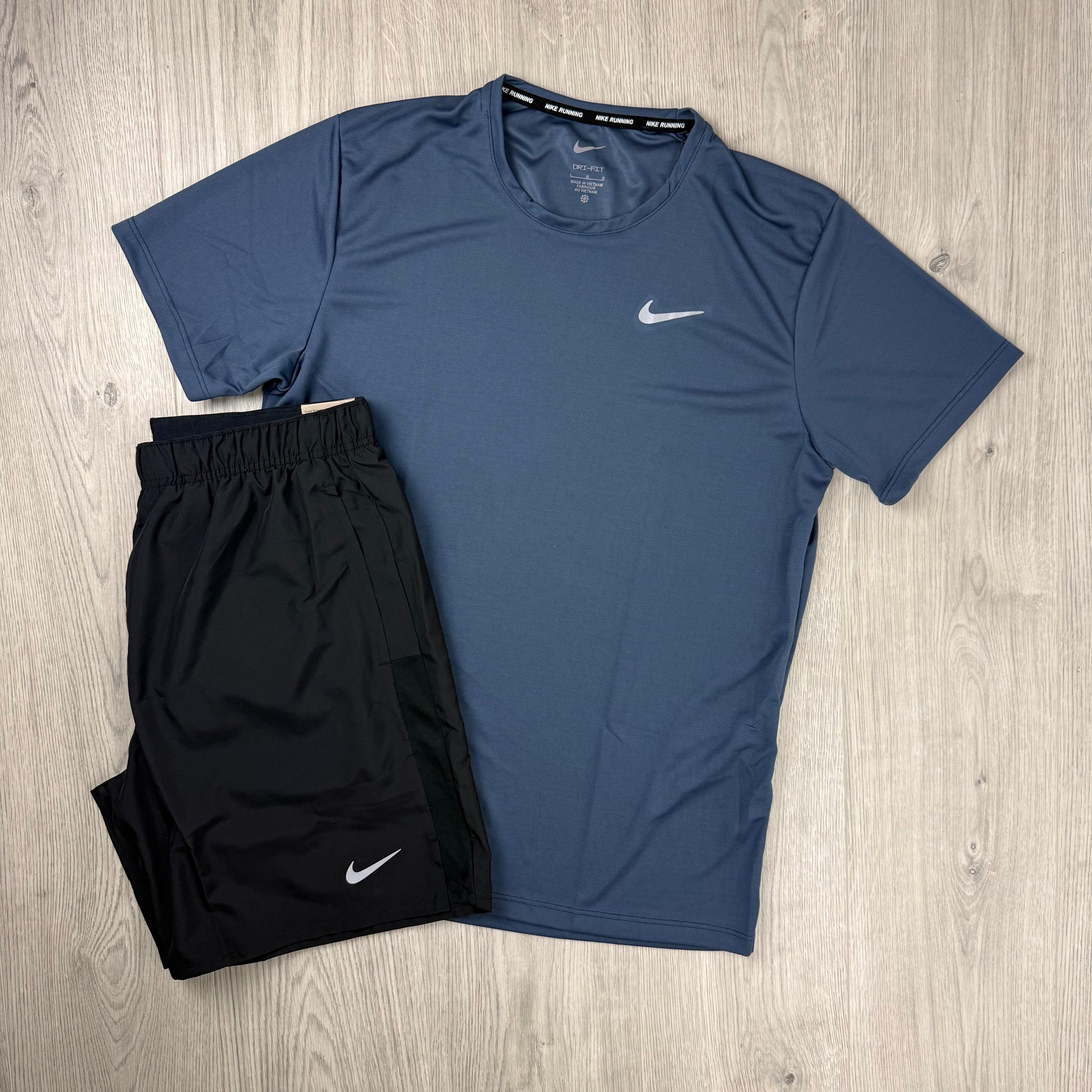 Nike 'Miler' Set - Thunder Blue/Black