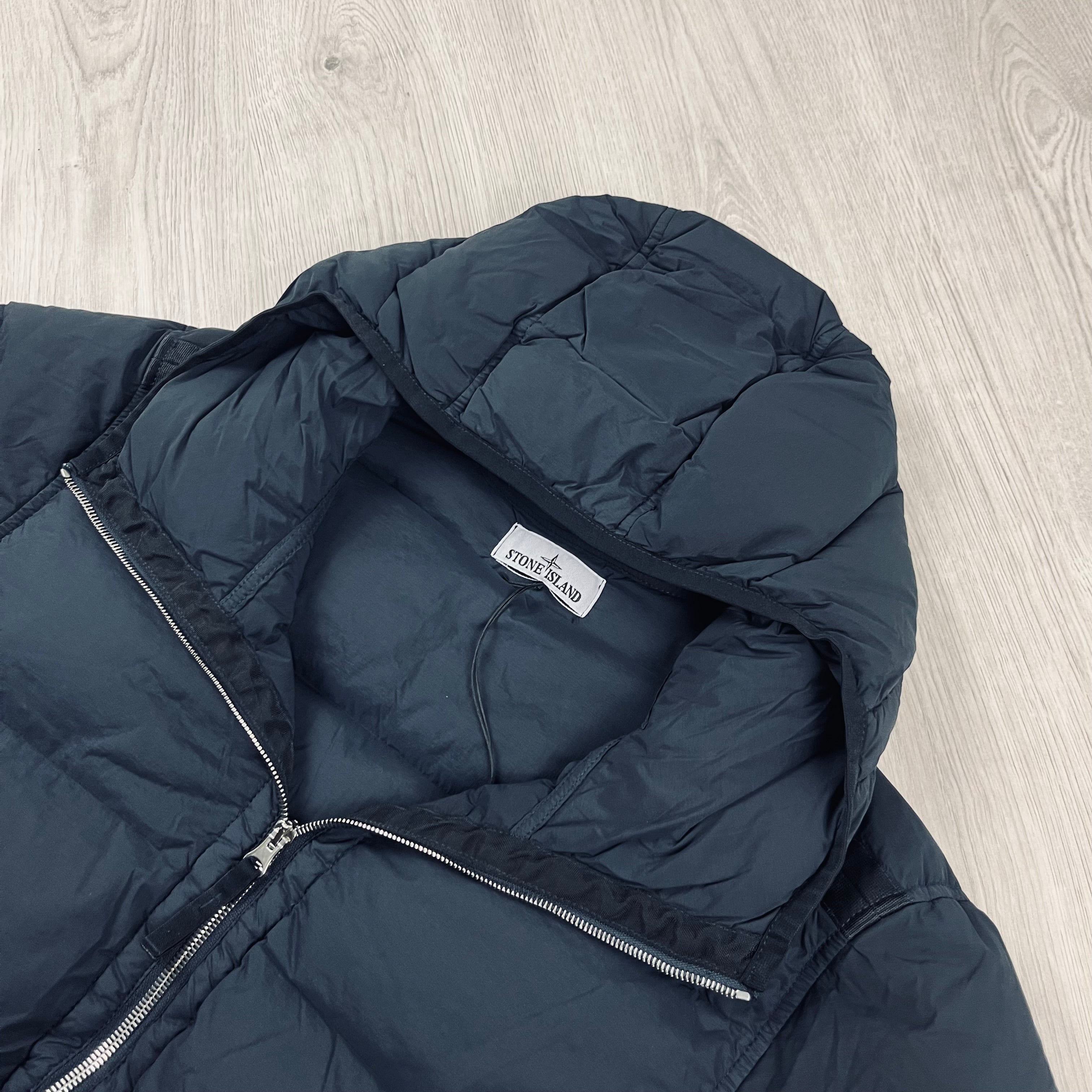 Stone Island Nylon Down Jacket - Navy