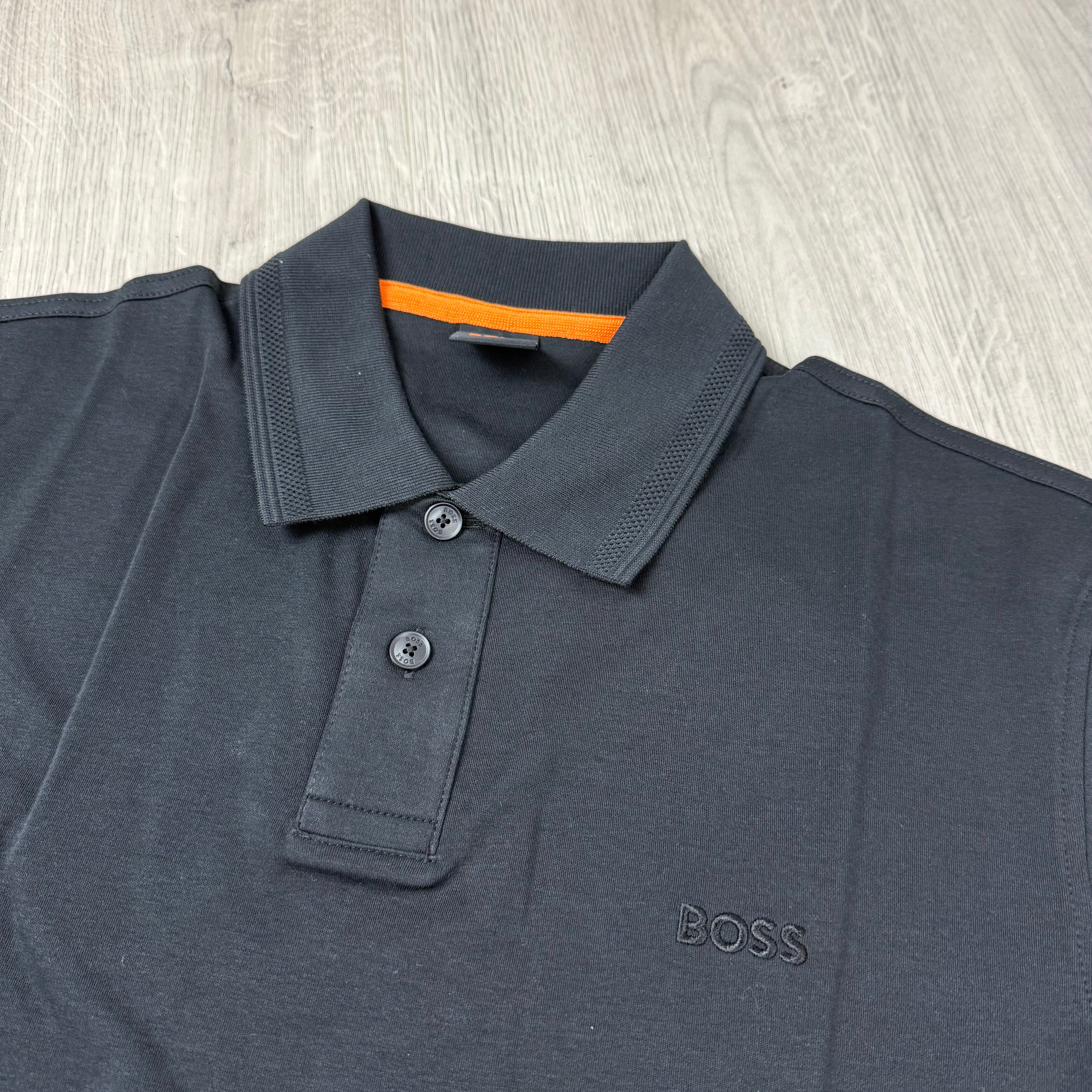 Hugo Boss Long Sleeve Polo Shirt - Black