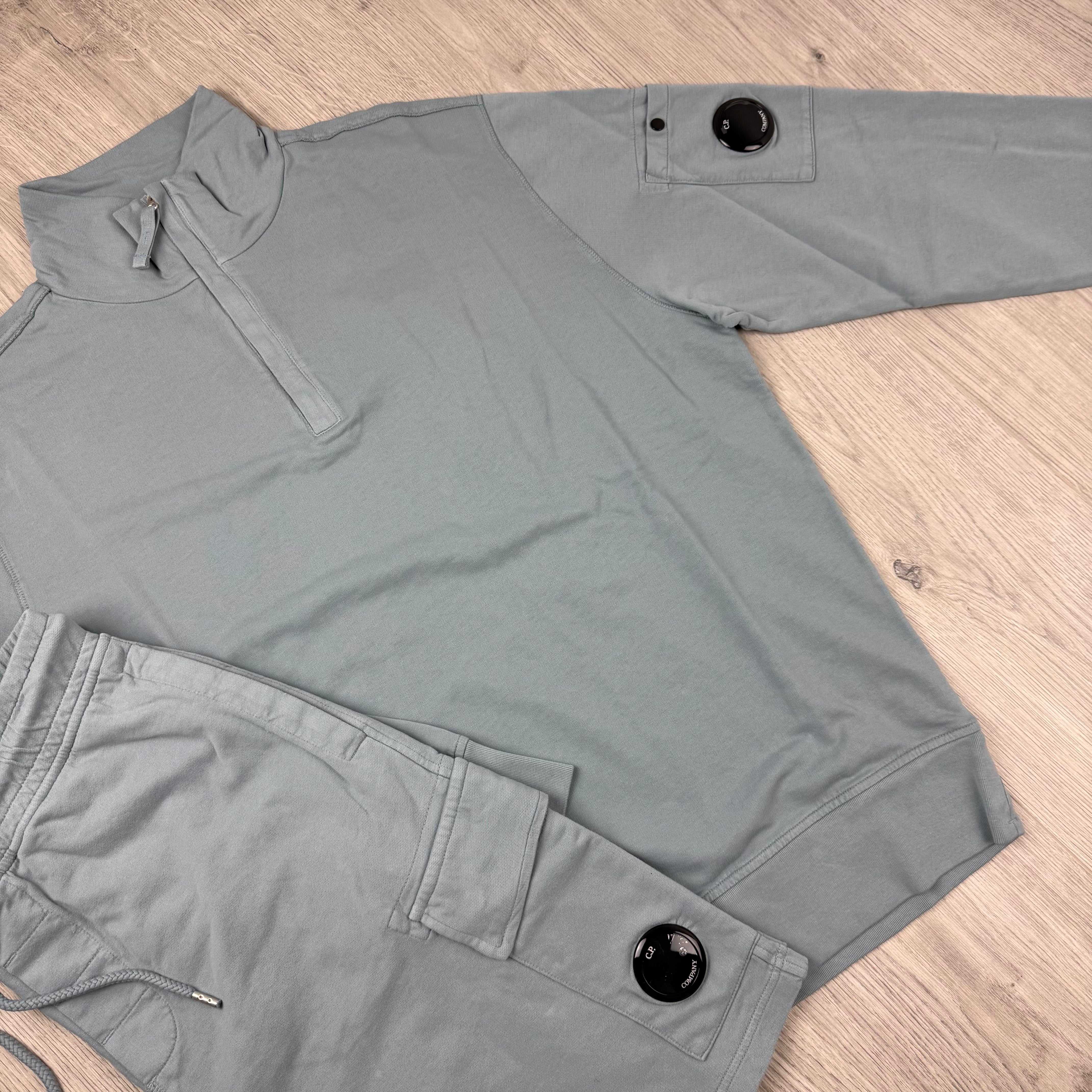 CP Company Light Fleece Tracksuit - Silver Blue