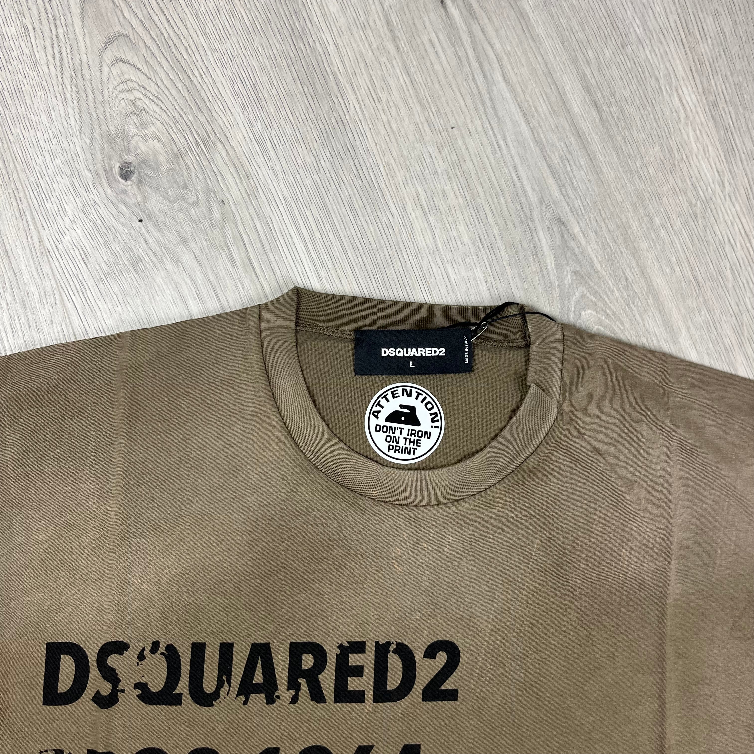 DSQUARED2 Distressed T-Shirt - Khaki