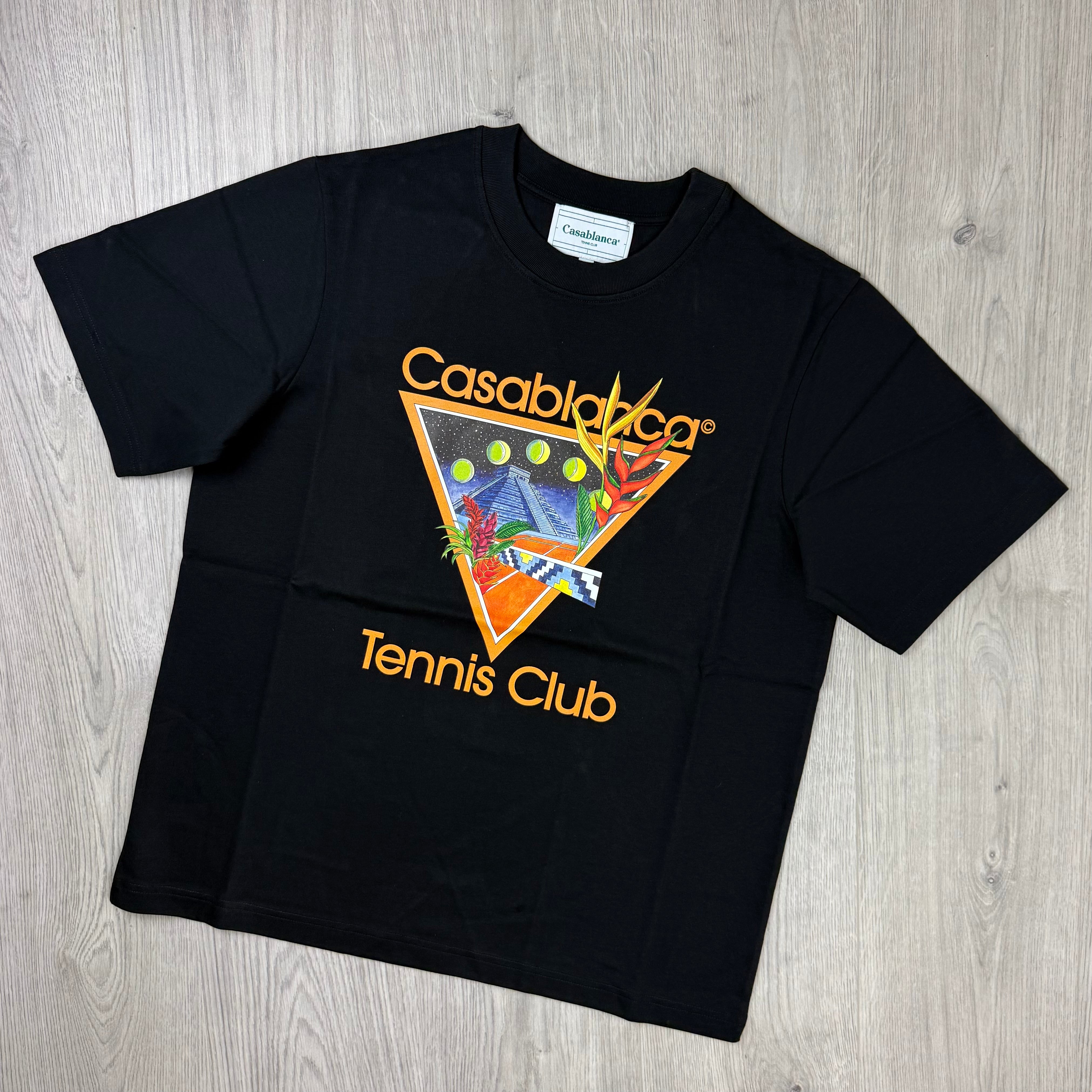 Casablanca | Men's 'Tennis Club' T-Shirt | Black | Outlet Sale