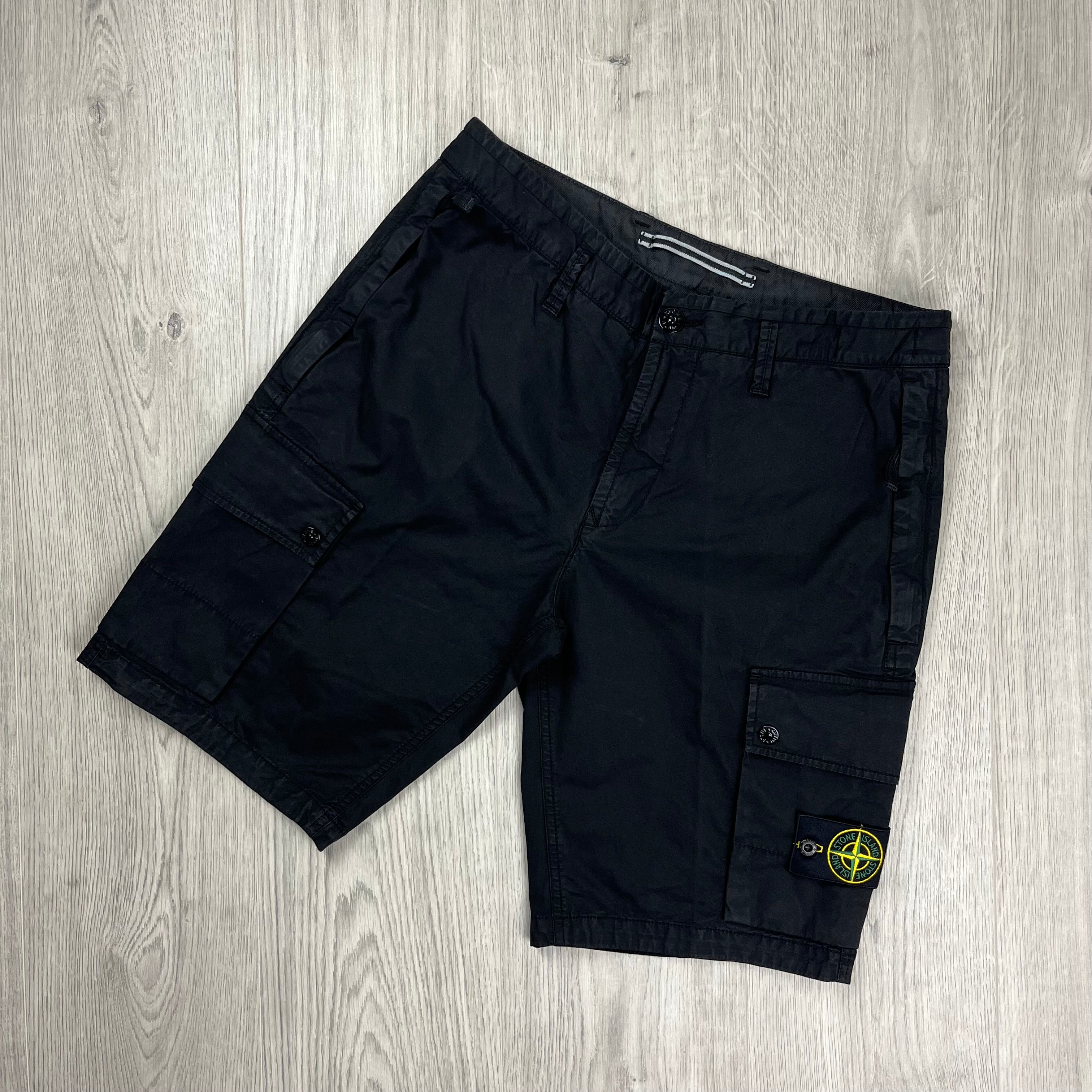 Stone Island Cargo Shorts - Black