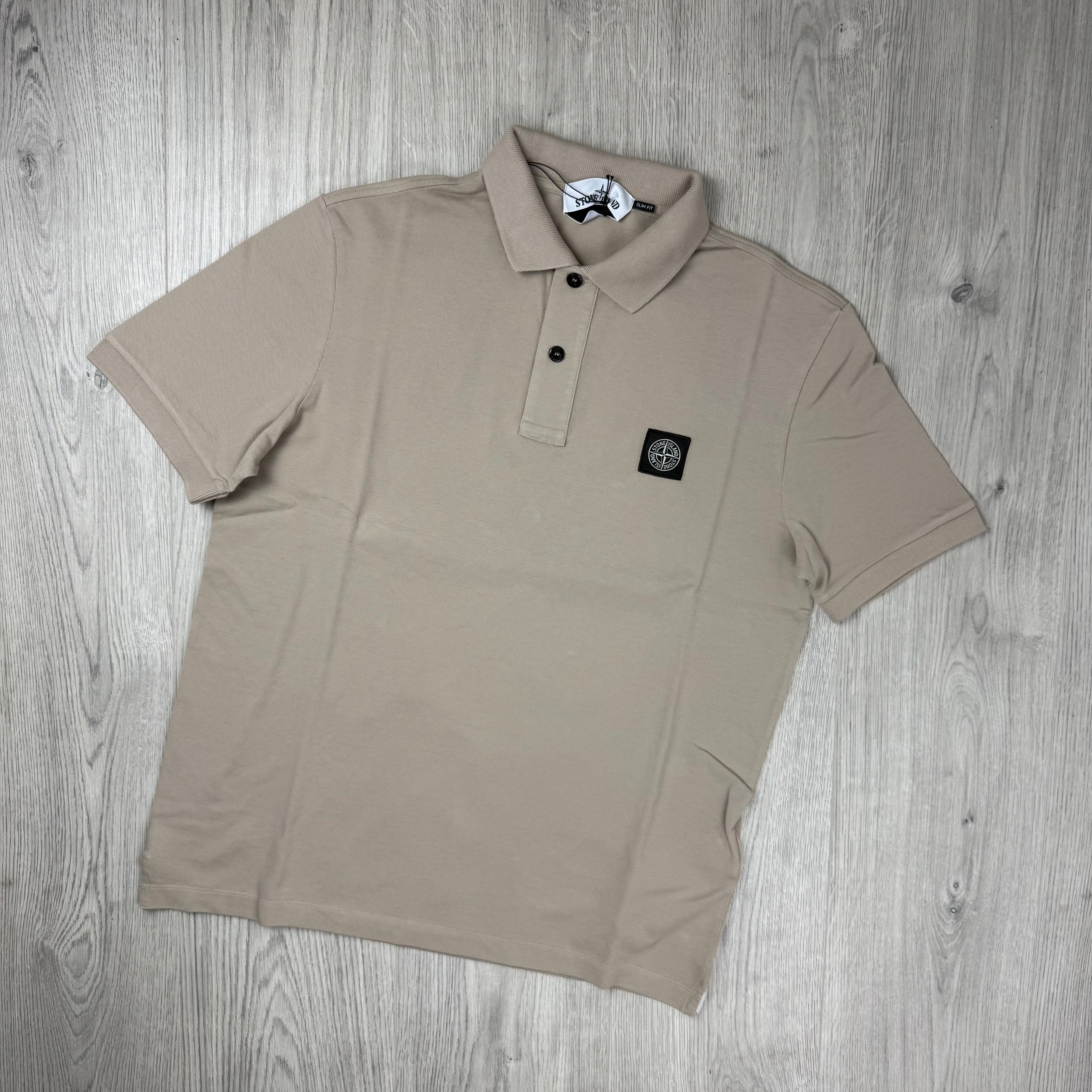 Stone Island Patch Polo Shirt - Desert