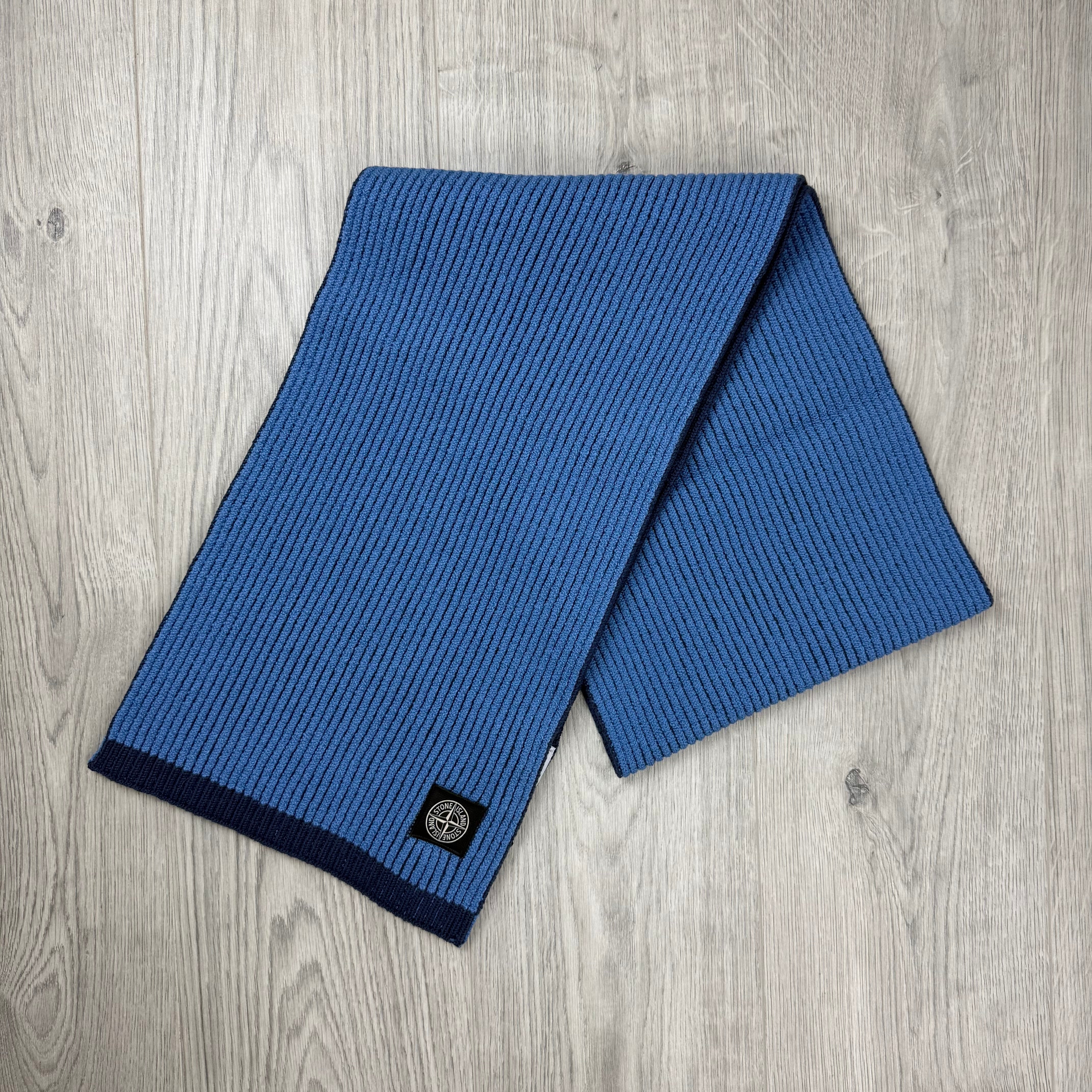 Stone Island Vanisé Rib Scarf - Steel Blue