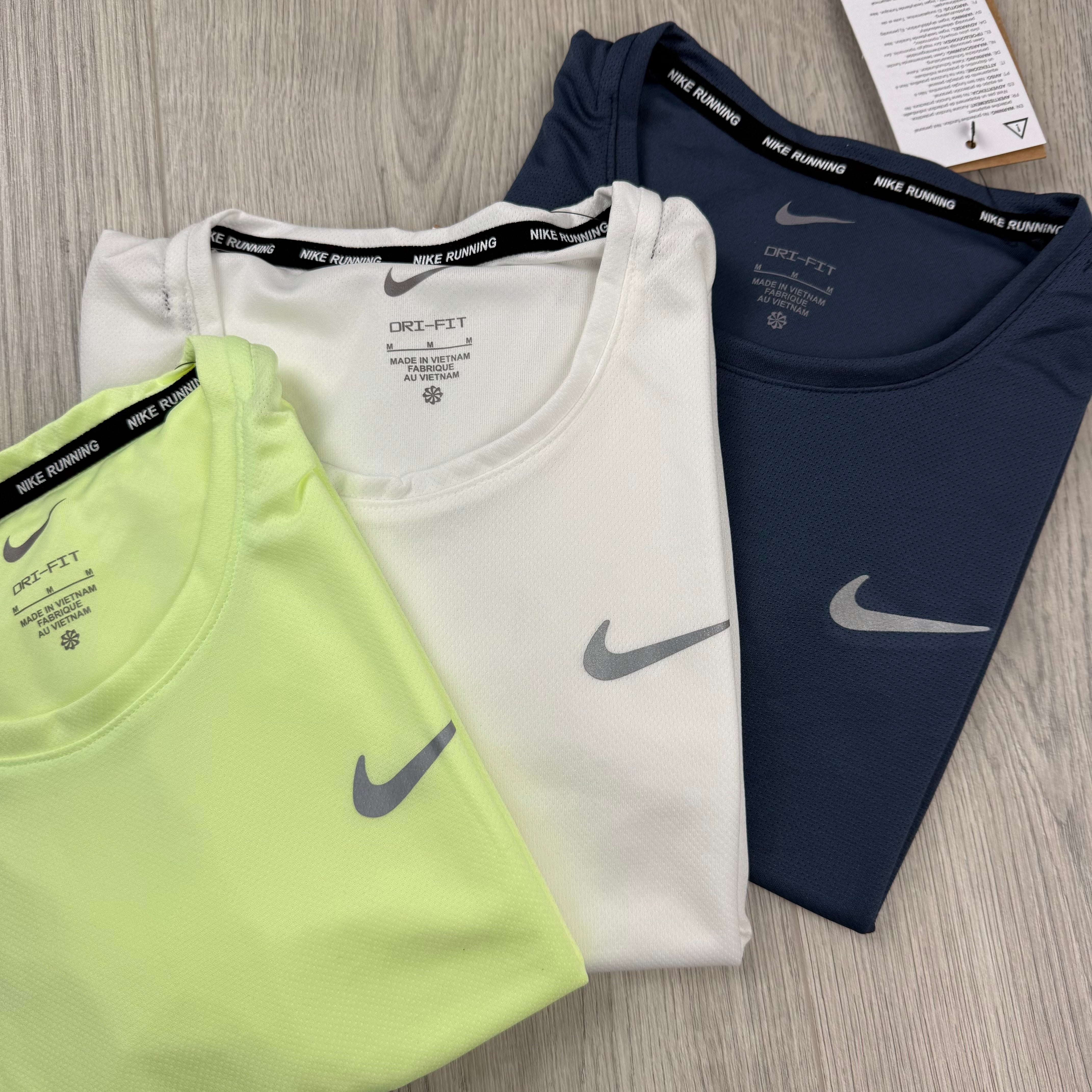 Nike 'Miler' T-Shirt Set - White, Volt Thunder