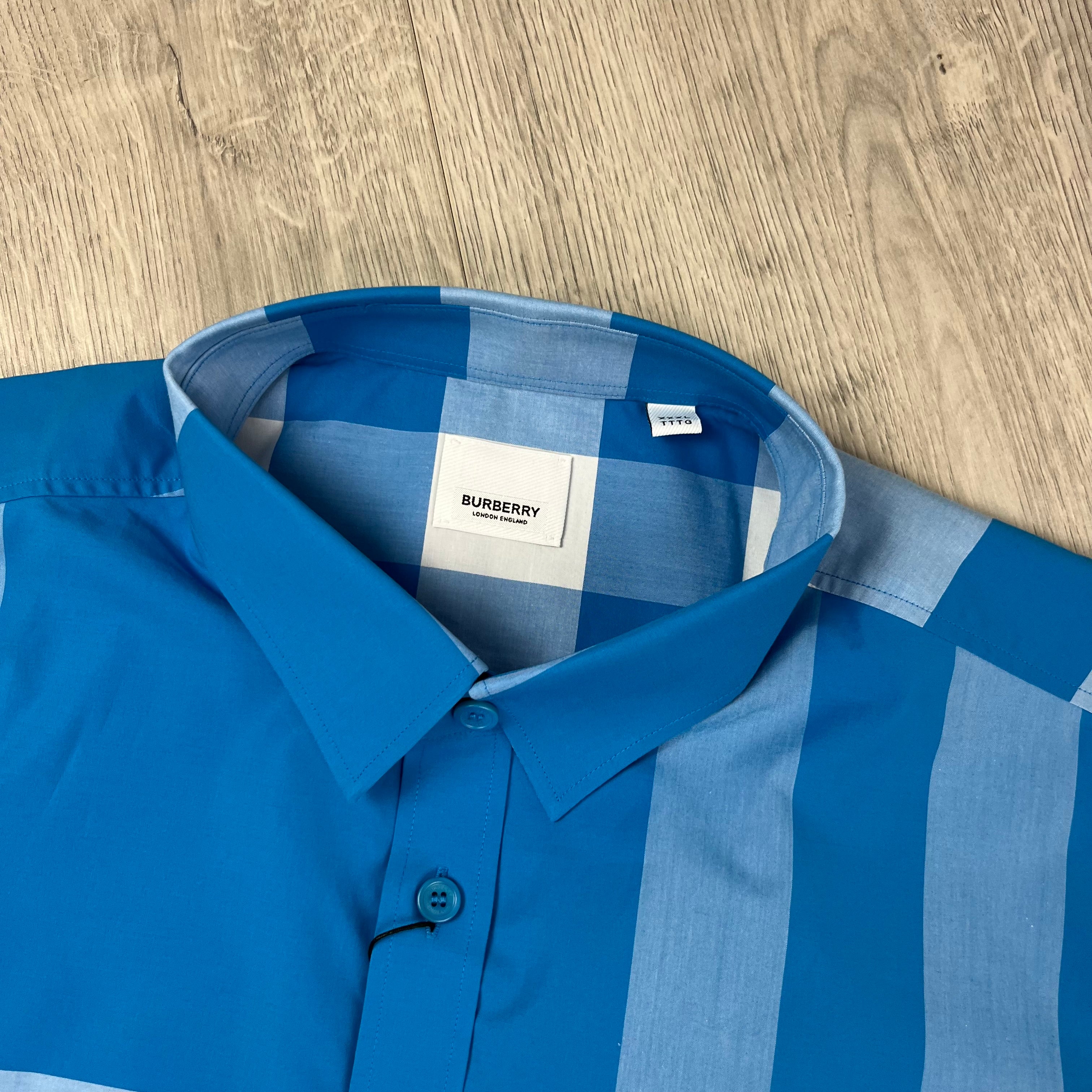 Burberry Check Shirt - Blue