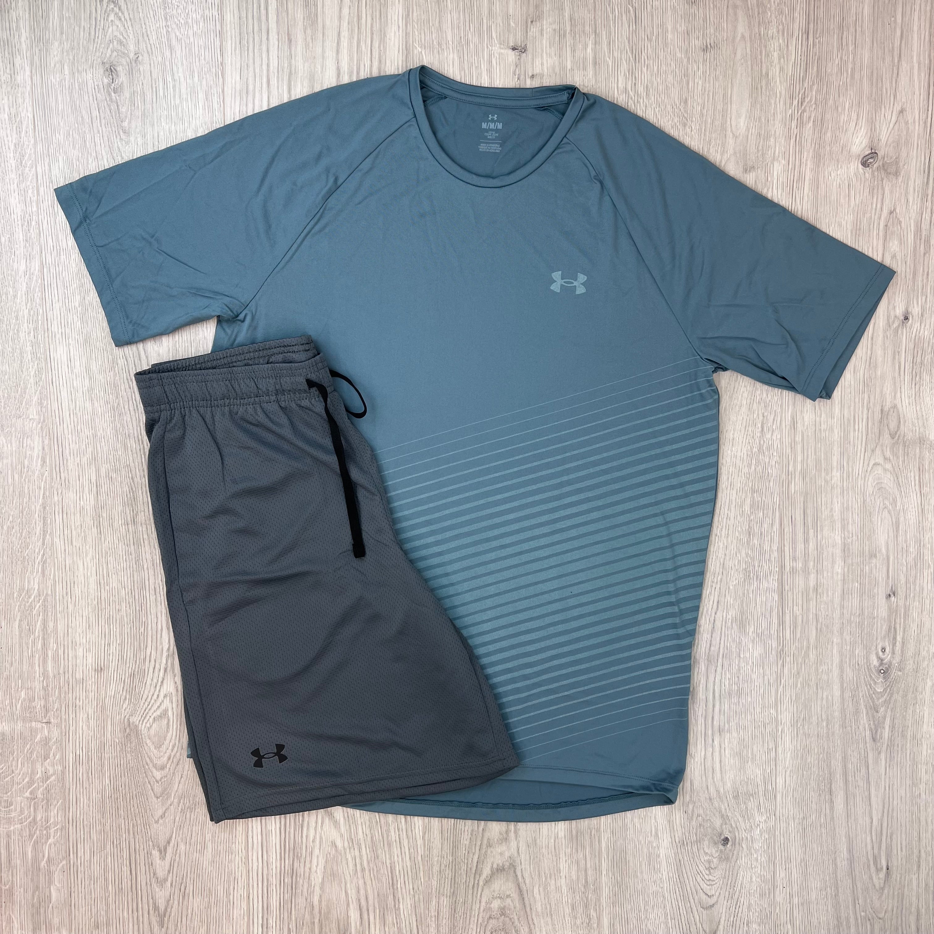 Under Armour Tech Fade Set - Blue/Grey