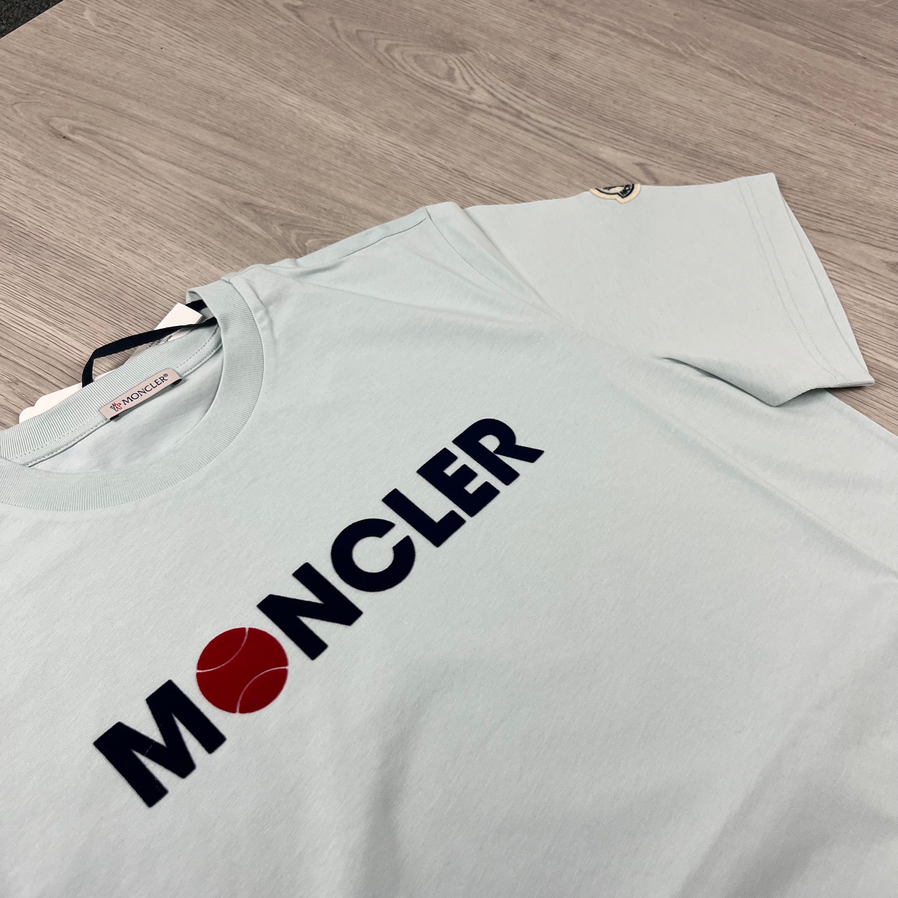 Moncler Flocked T-Shirt - Light Blue