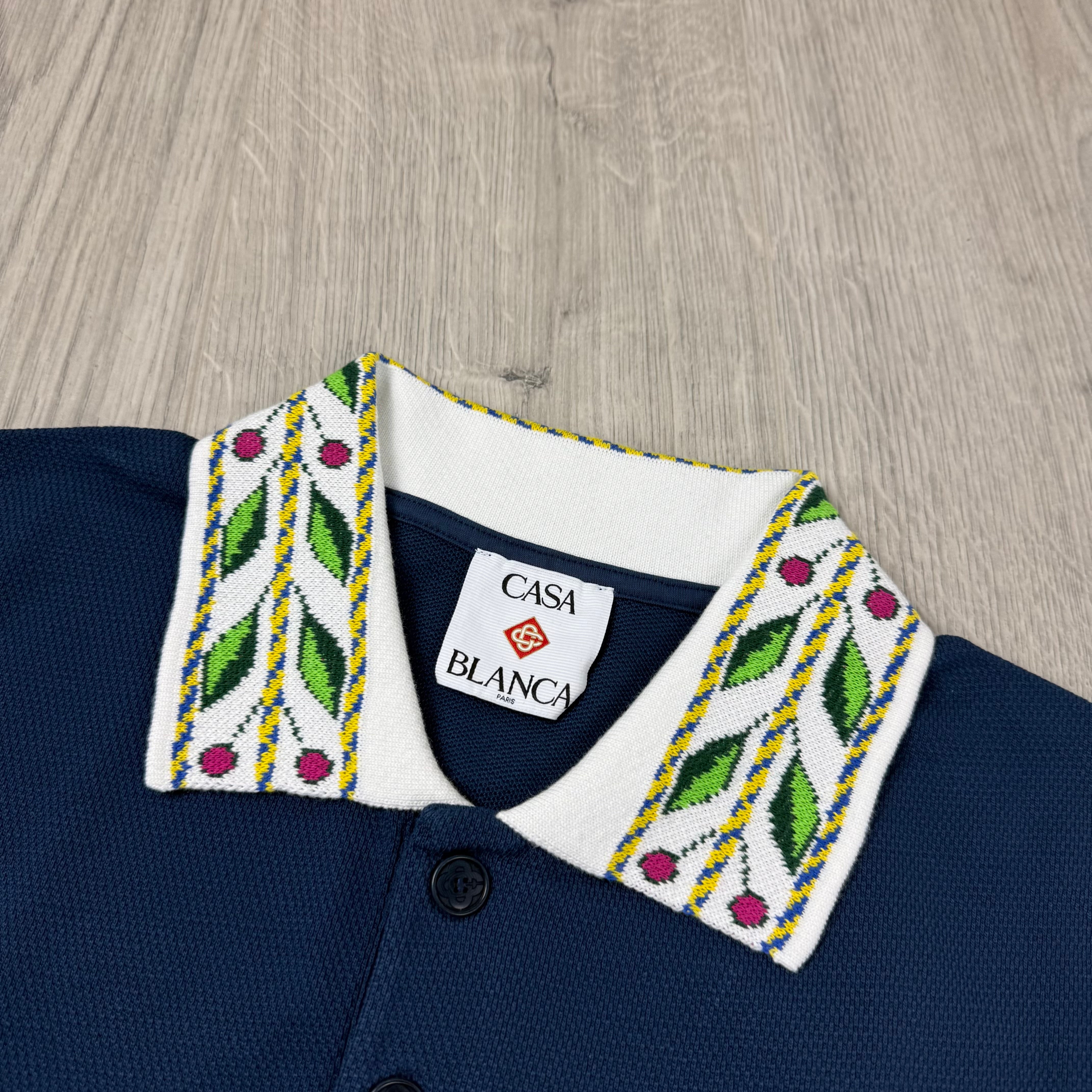 Casablanca Laurel Polo Shirt - Navy