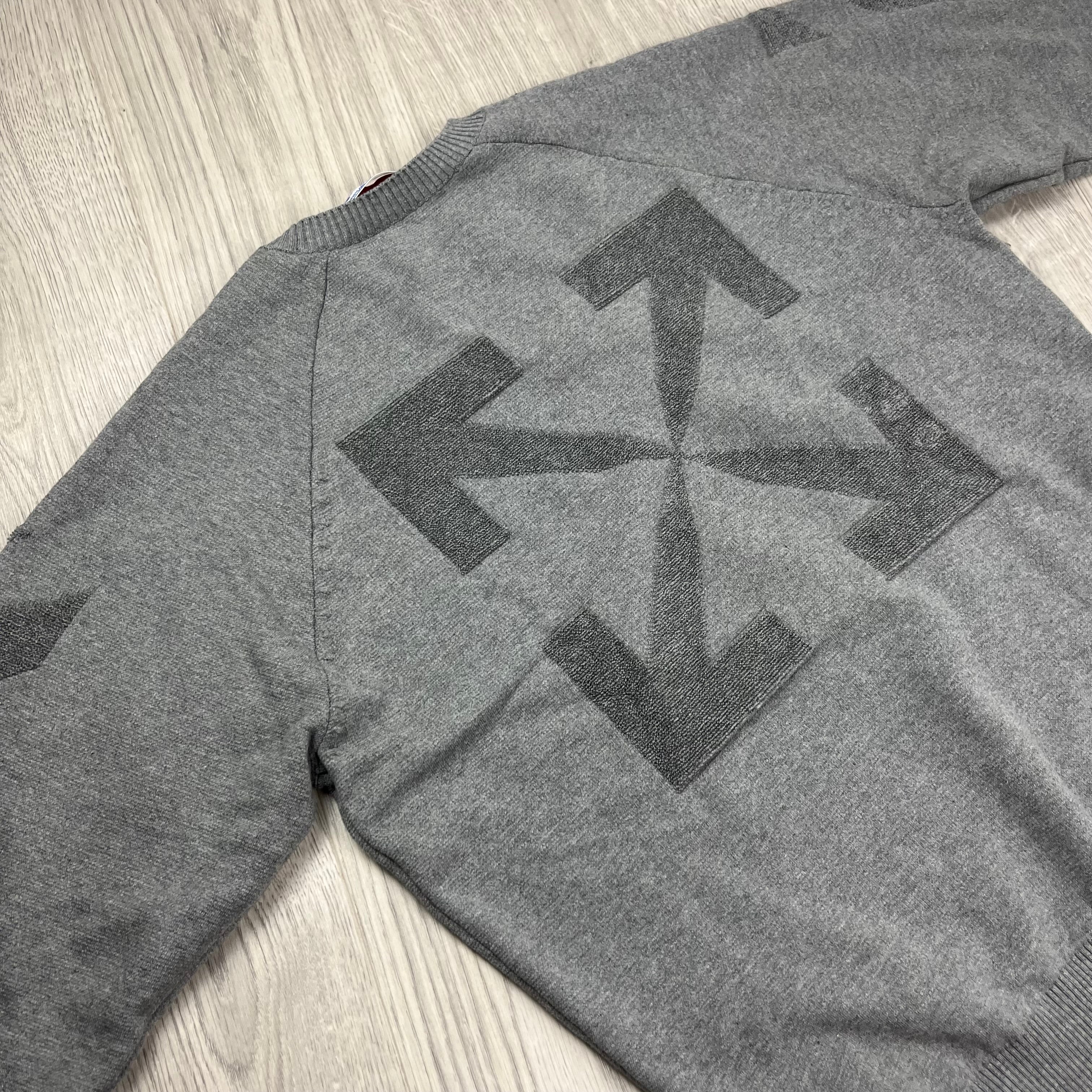 Off-White Knit Sweatshirt - Grey