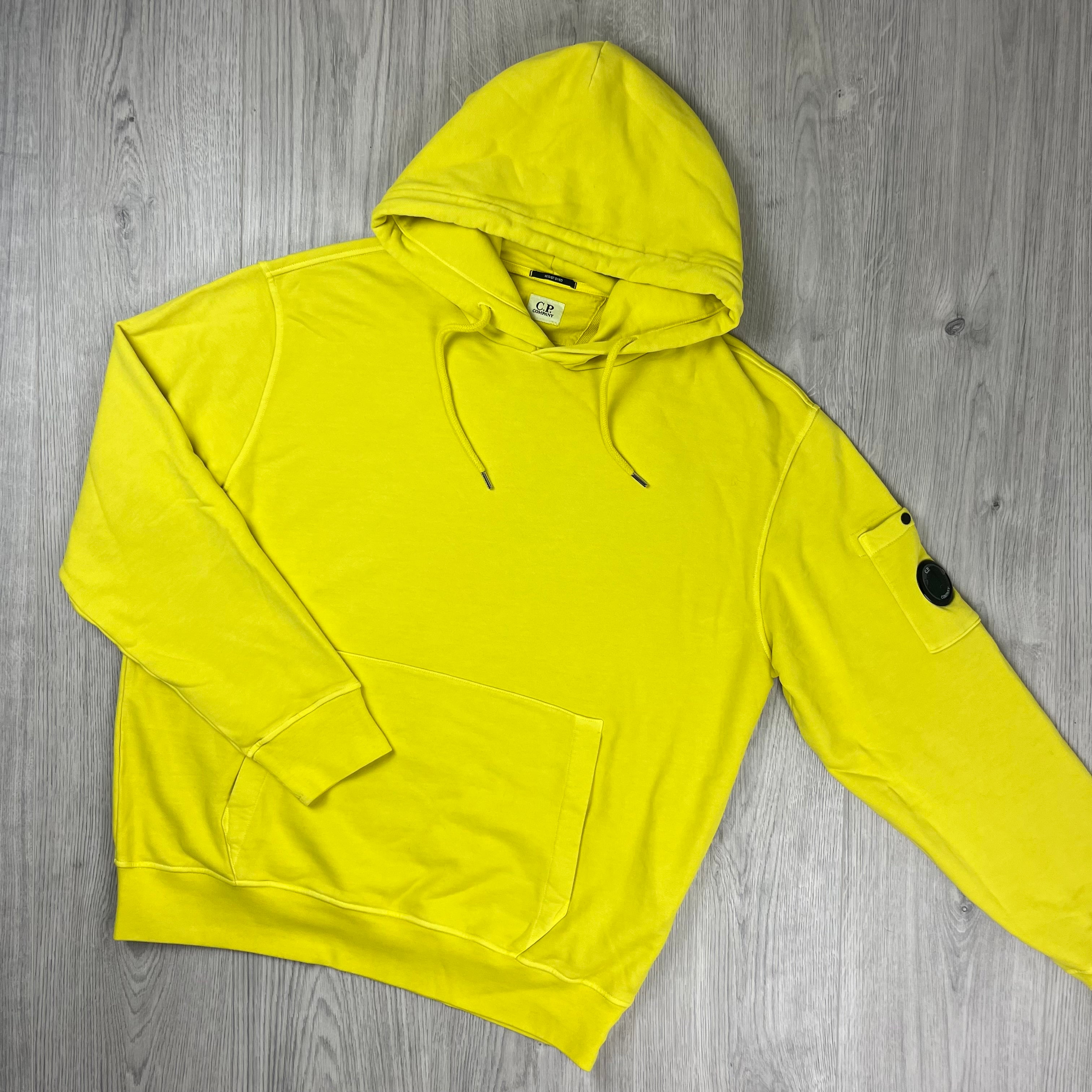 CP Company Raised Fleece Hoodie - Green Sheen