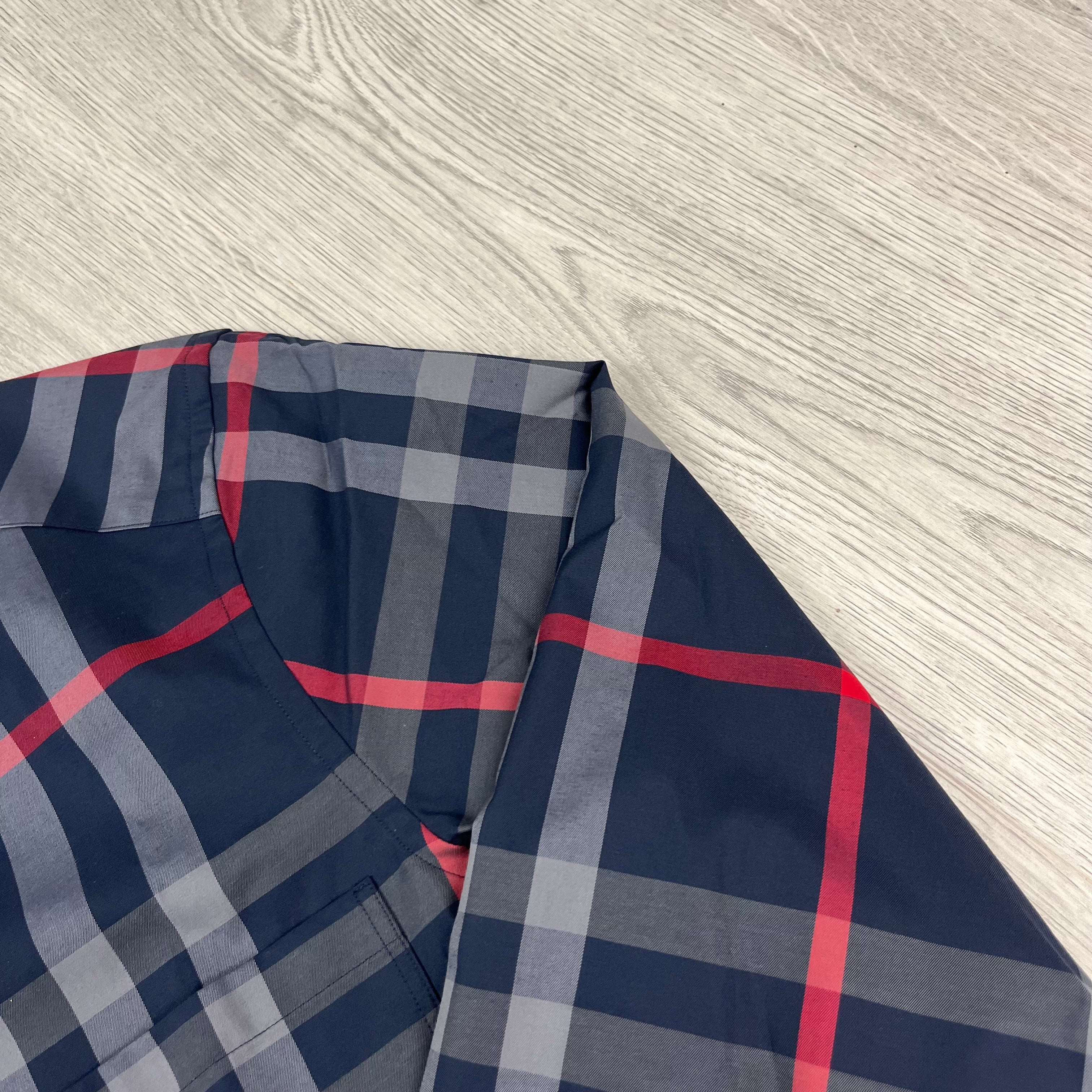 Burberry Claverdon Shirt in Navy Blue. On sale at Open Attire.