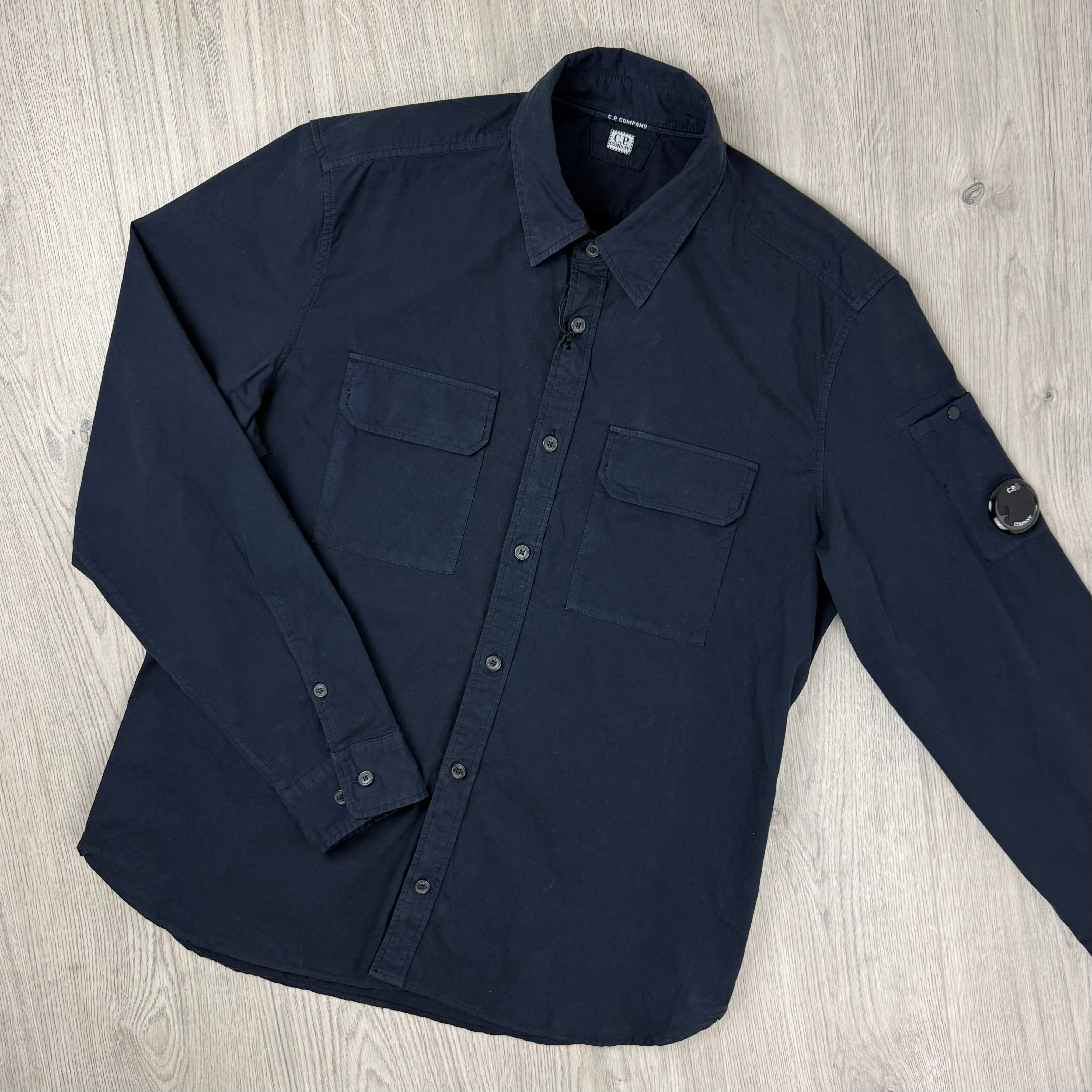 C.P. COMPANY ミリタリーシャツ　sサイズ　ネイビー CP Company Button Overshirt - Navy