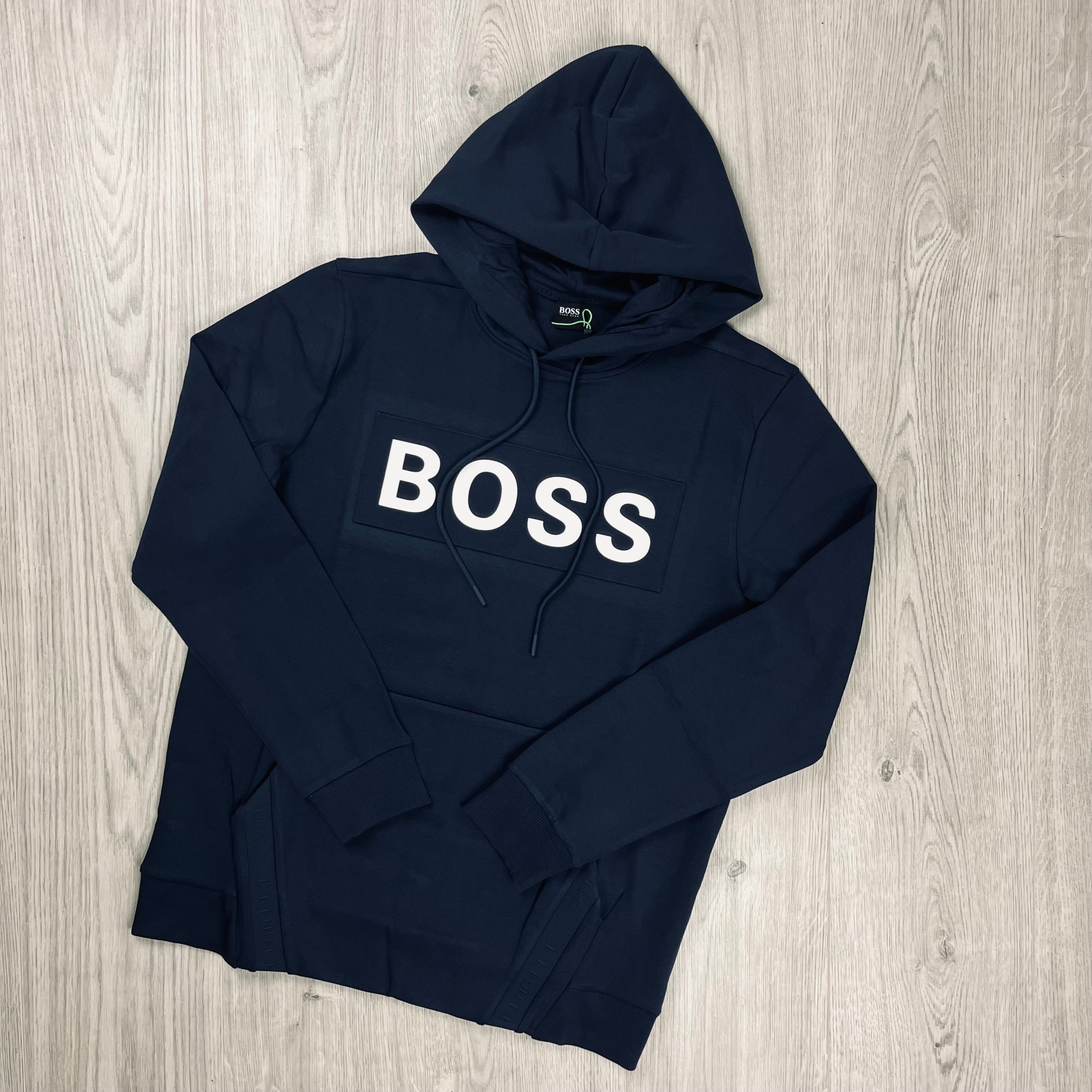 Fit Hoodie Boss Hugo Hoodie Hugo Boss Pullover Hoodie Navy